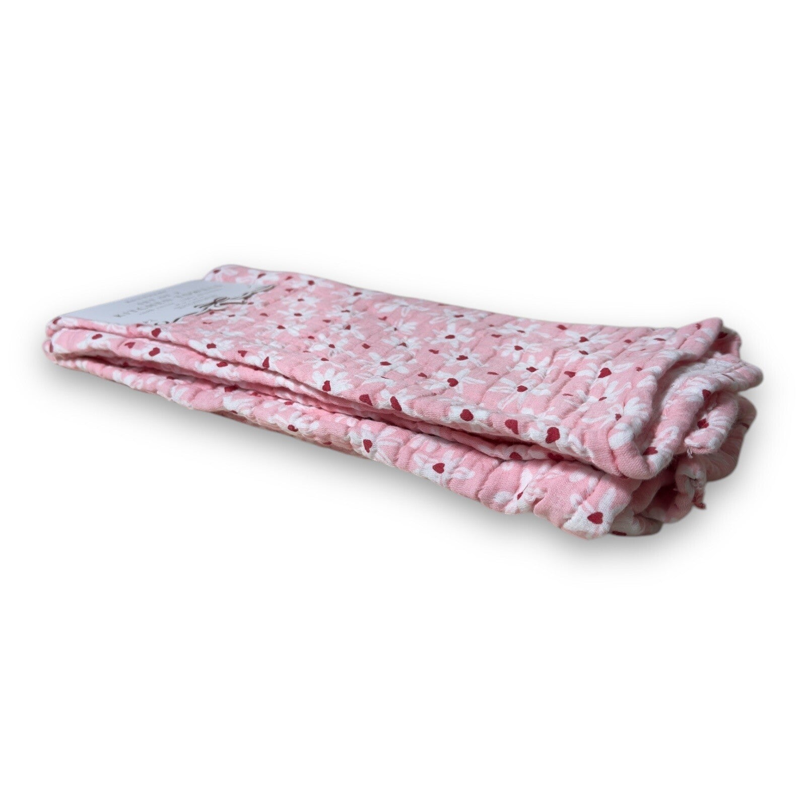 Boundary Kitchen Towels - Pink Floral Hearts 100% Cotton - Trendiez U ♥ 