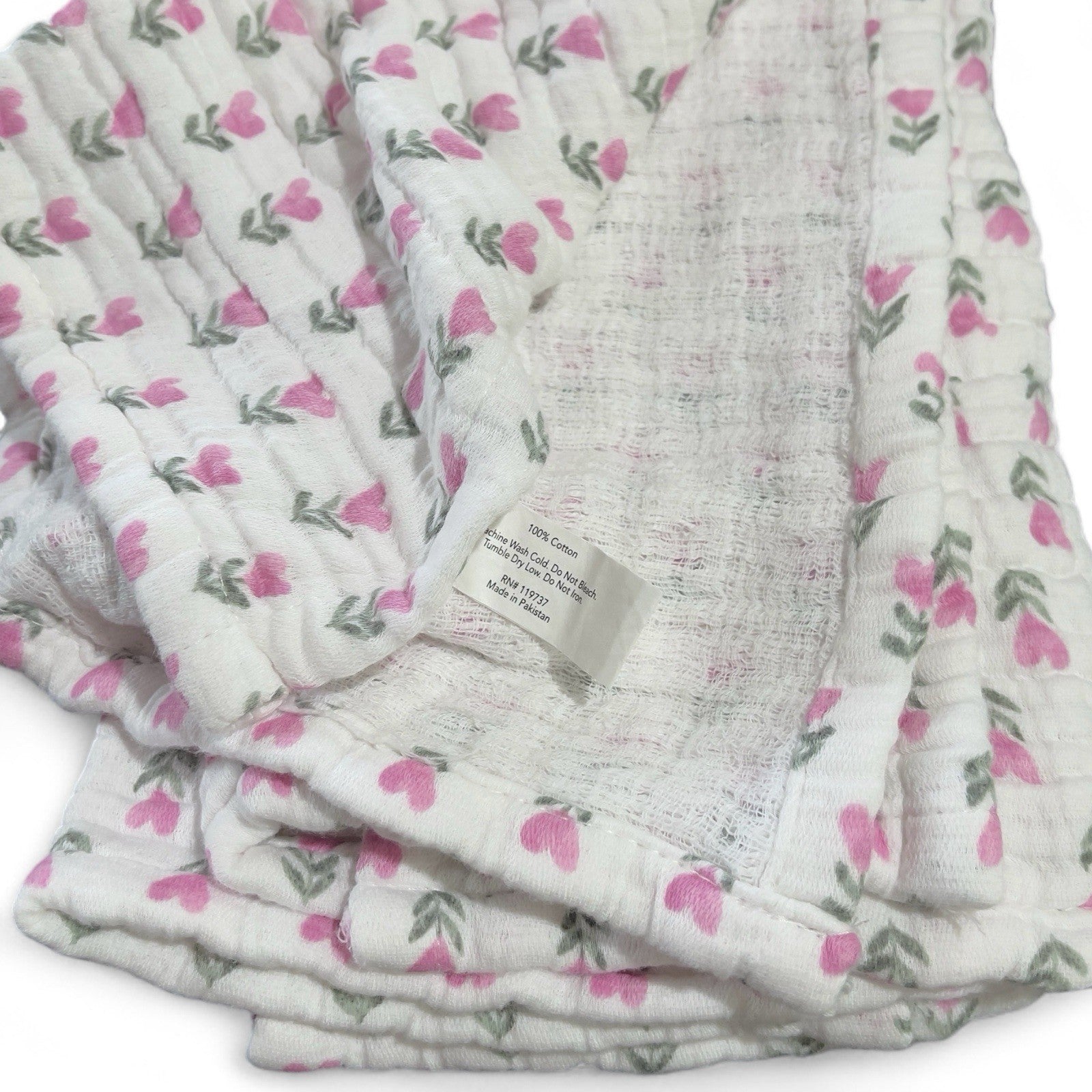 Boundary Pink Floral Hearts 100% Cotton Absorbent Kitchen Towels - Trendiez U ♥ 