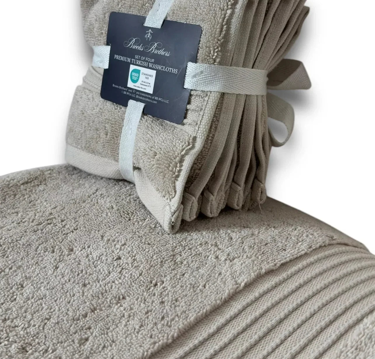 Brooks Brothers 6-Piece Premium Turkish Taupe Bath Towel Set - Trendiez U ♥ 