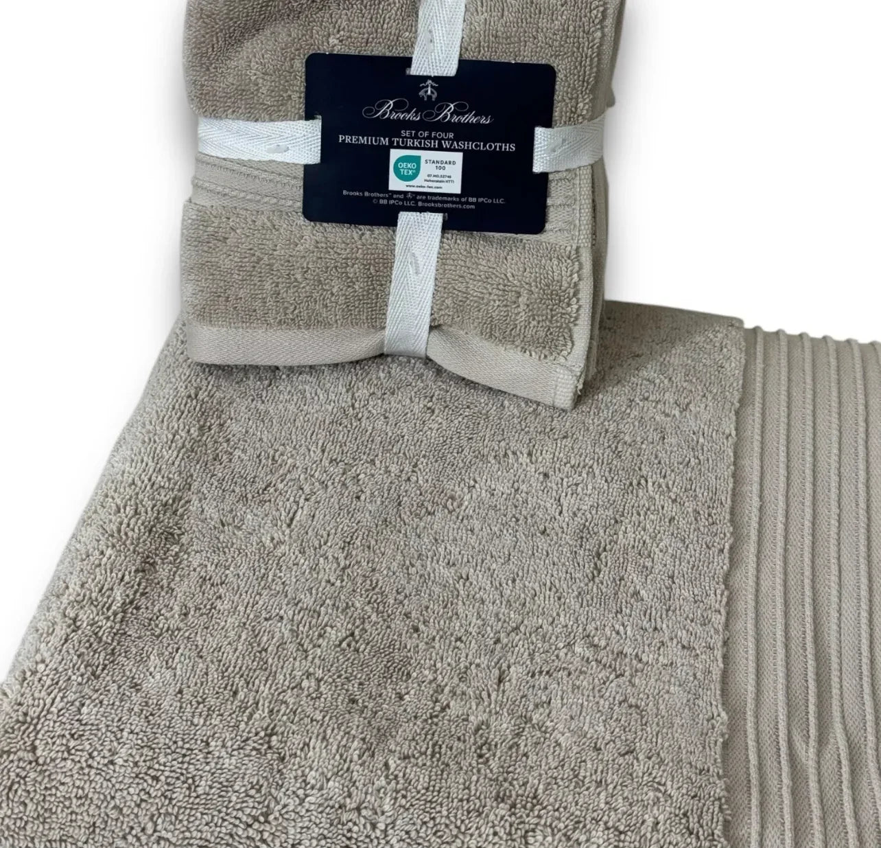 Brooks Brothers 6-Piece Premium Turkish Taupe Bath Towel Set - Trendiez U ♥ 
