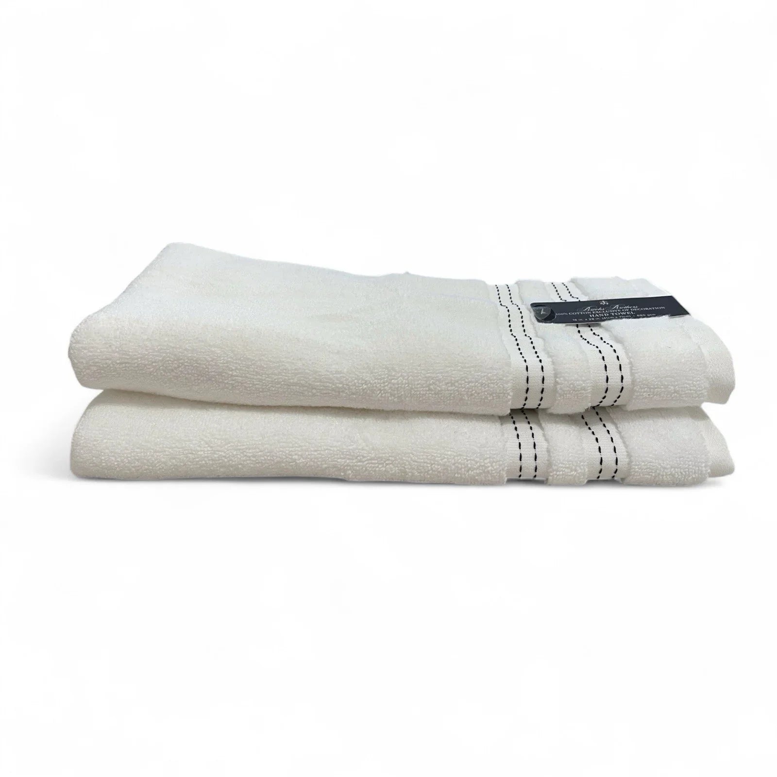 Brooks Brothers 8-Piece Bath Towel Set – White 100% Cotton - Trendiez U ♥ 