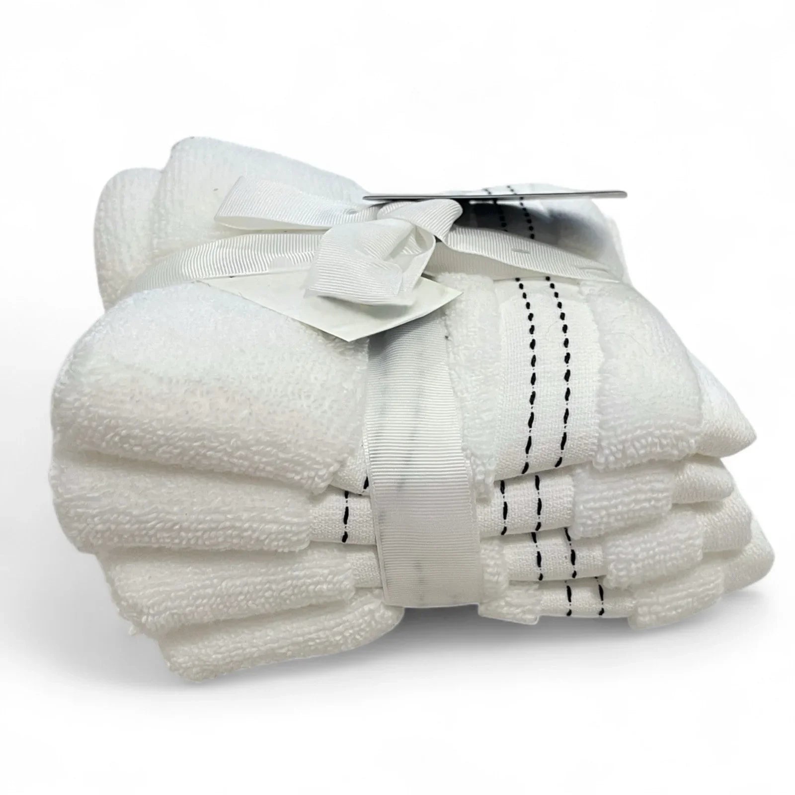Brooks Brothers 8-Piece Bath Towel Set – White 100% Cotton - Trendiez U ♥ 
