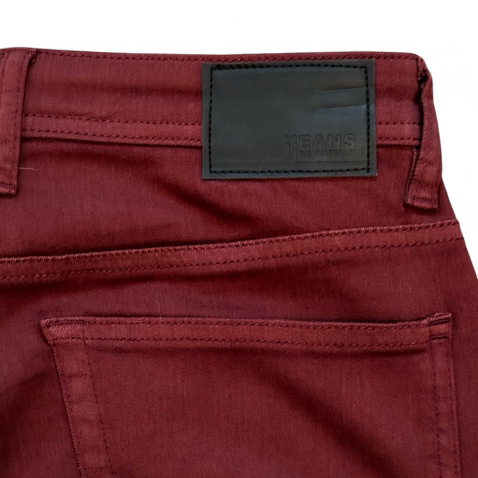 Buffalo David Bitton Straight Six Jeans – Men’s 29x30 Burgundy Free Flex - Trendiez U ♥ 
