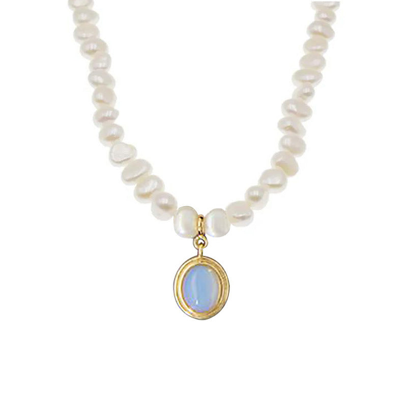 Celestial Opaline Pearl Necklace