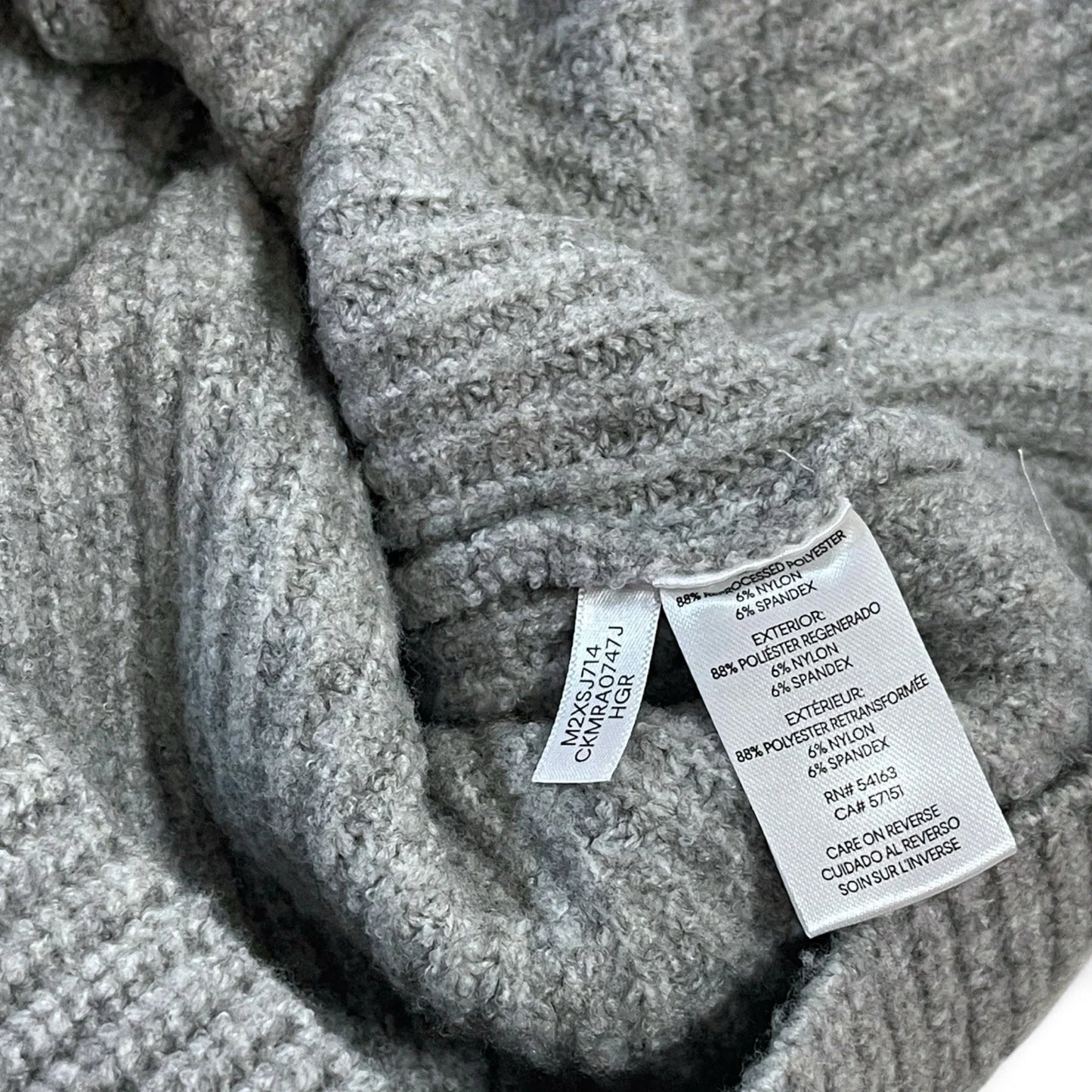 Calvin Klein Women’s Sweater Gray Turtleneck Size S Textured Warm Soft NEW - Trendiez U ♥ 