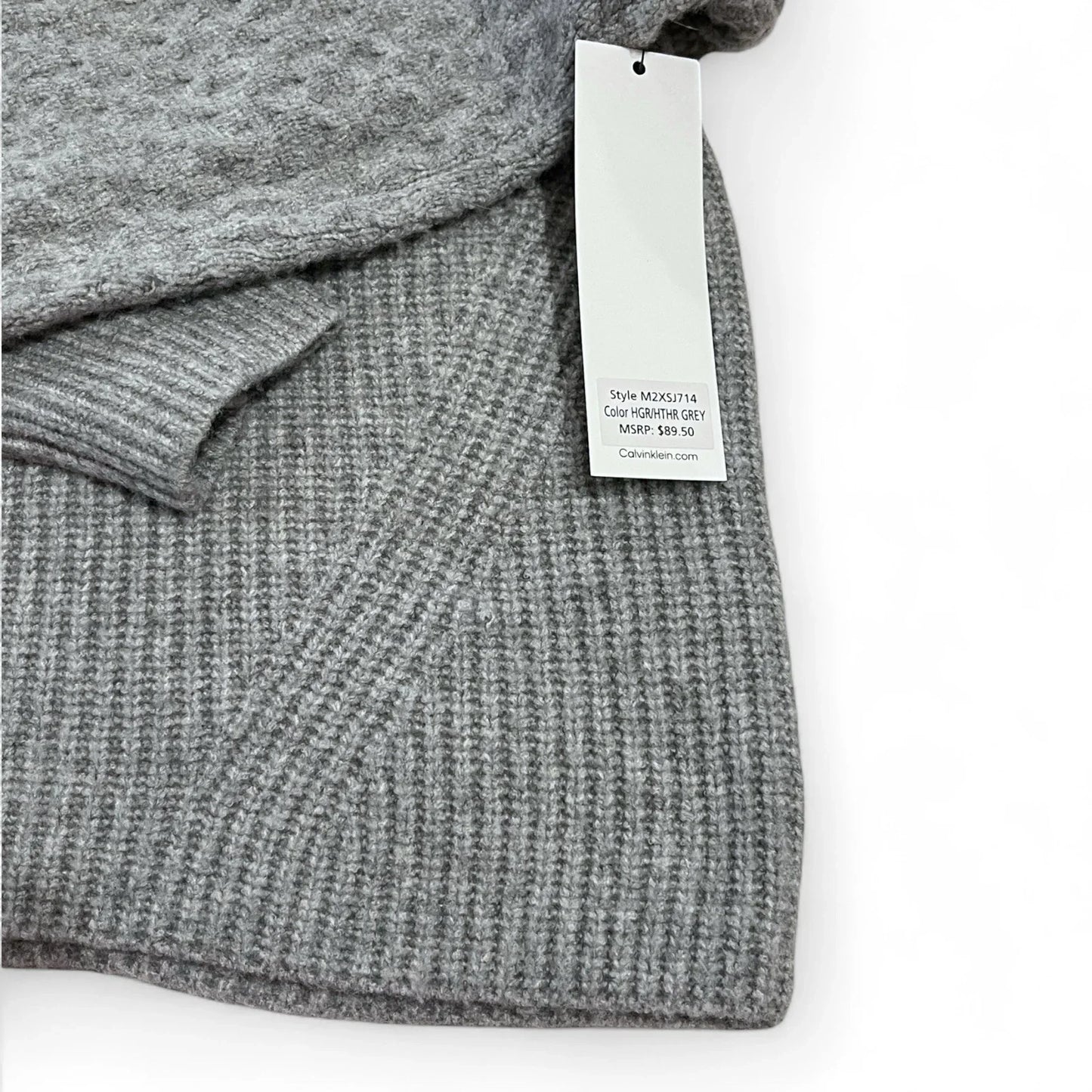 Calvin Klein Women’s Sweater Gray Turtleneck Size S Textured Warm Soft NEW - Trendiez U ♥ 