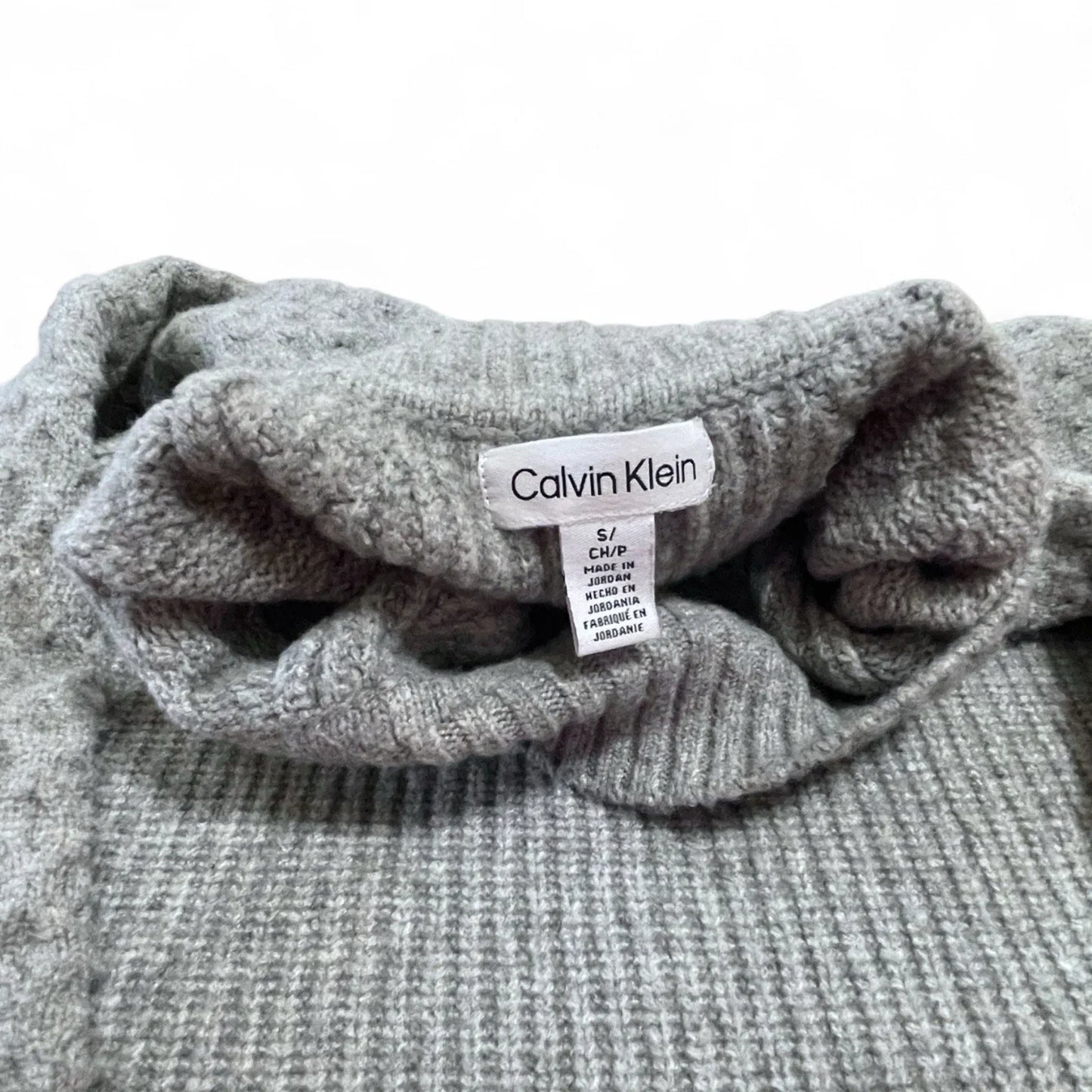 Calvin Klein Women’s Sweater Gray Turtleneck Size S Textured Warm Soft NEW - Trendiez U ♥ 