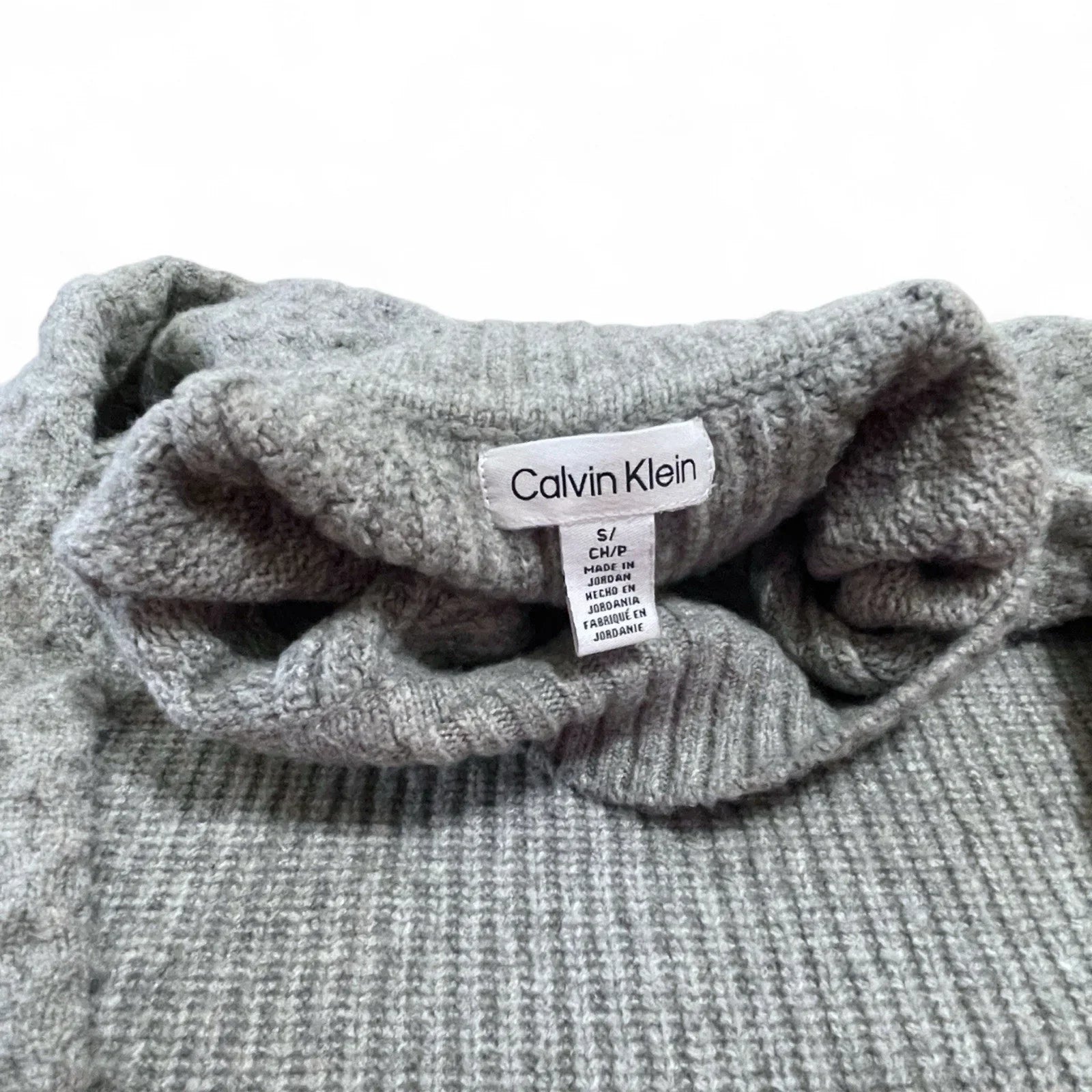 Calvin Klein Women’s Sweater Gray Turtleneck Size S Textured Warm Soft NEW - Trendiez U ♥ 