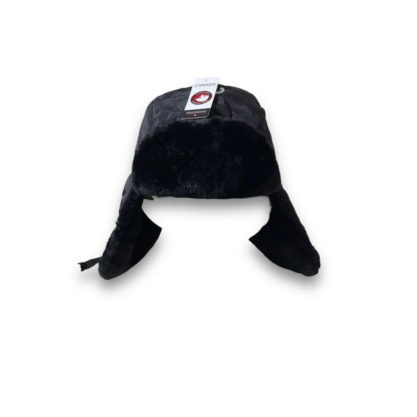 Canada Weather Gear Faux Fur Lined Trapper Hat - Black Fur Lined One Size Nwt - Trendiez U ♥ 