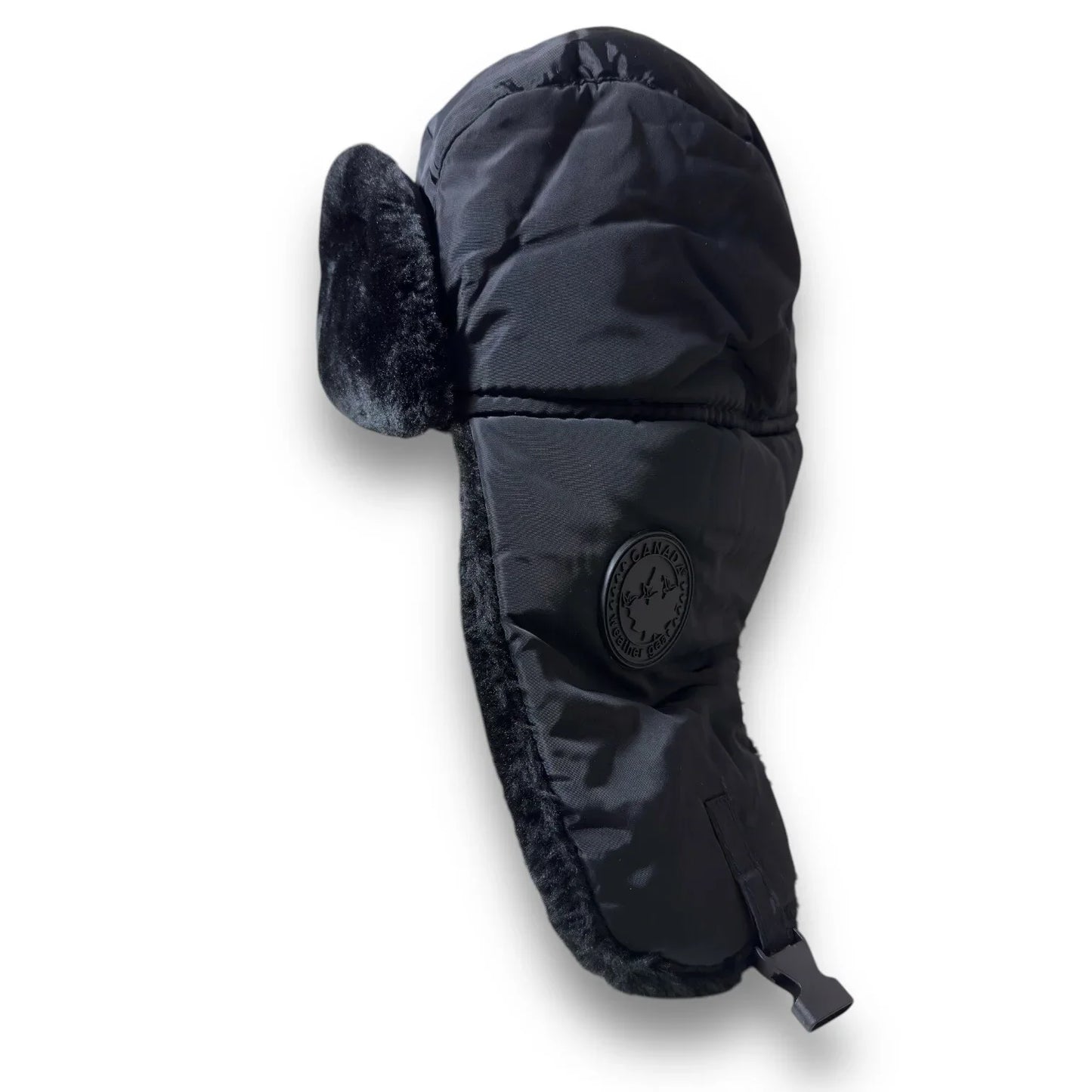 Canada Weather Gear Faux Fur Lined Trapper Hat - Black Fur Lined One Size Nwt - Trendiez U ♥ 