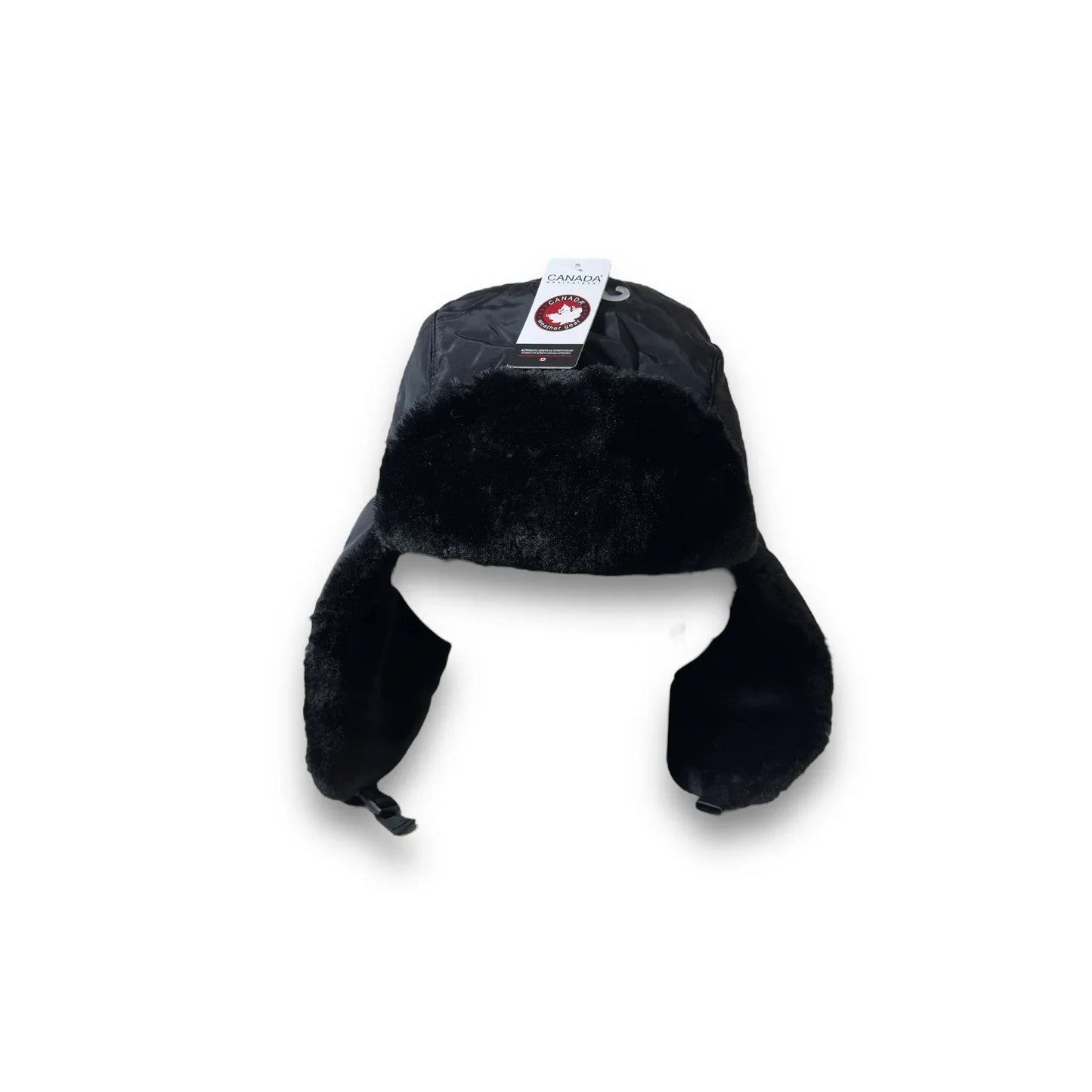 Canada Weather Gear Faux Fur Lined Trapper Hat - Black Fur Lined One Size Nwt - Trendiez U ♥ 
