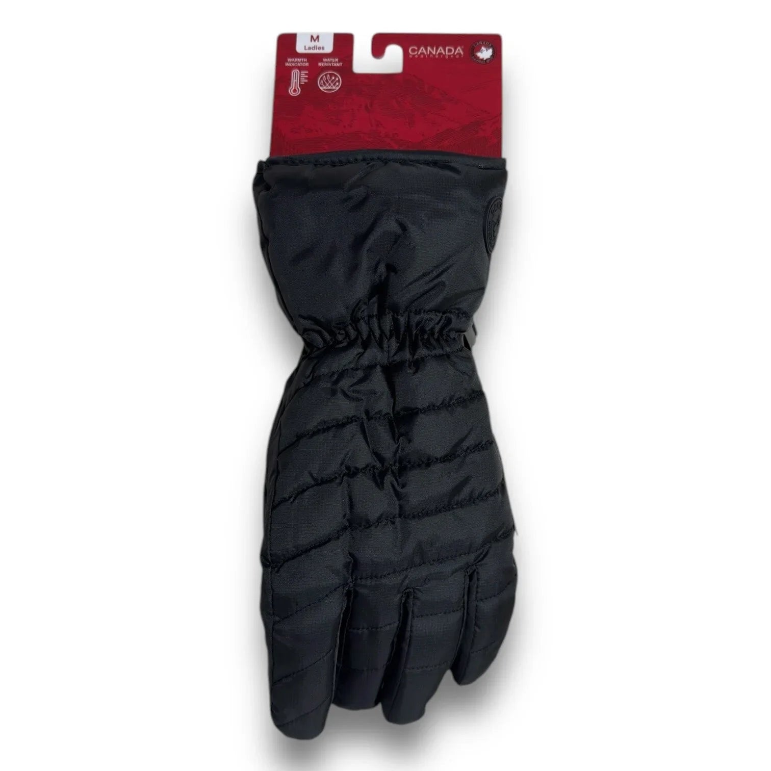 Canada Weather Gear Womens Plush Winter Gloves Size Medium Black Water Resistant - Trendiez U ♥ 