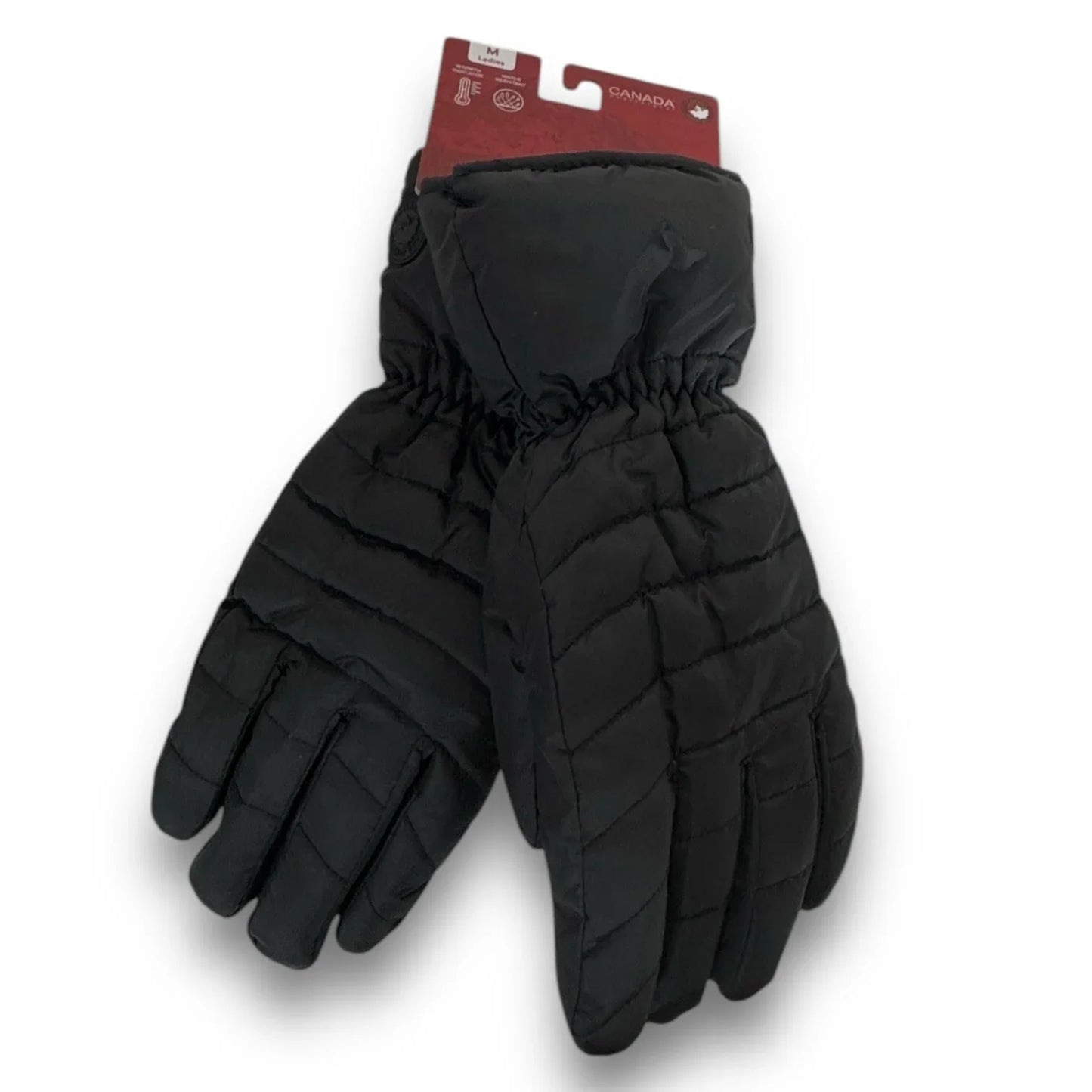 Canada Weather Gear Womens Plush Winter Gloves Size Medium Black Water Resistant - Trendiez U ♥ 