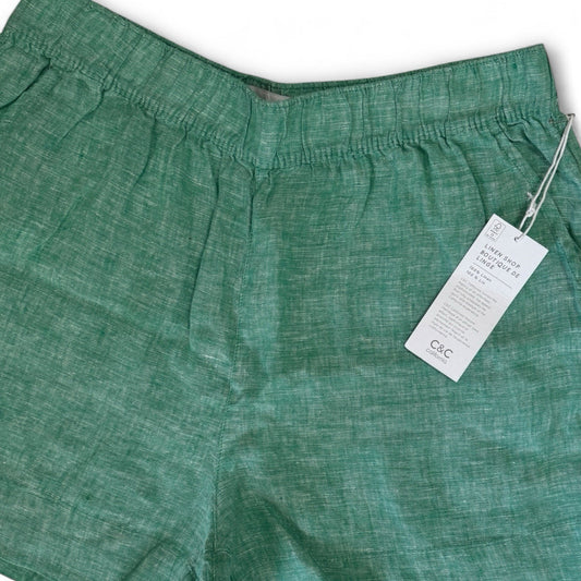 C&C California Women’s Linen Shorts – Green, Size L - Trendiez U ♥ 