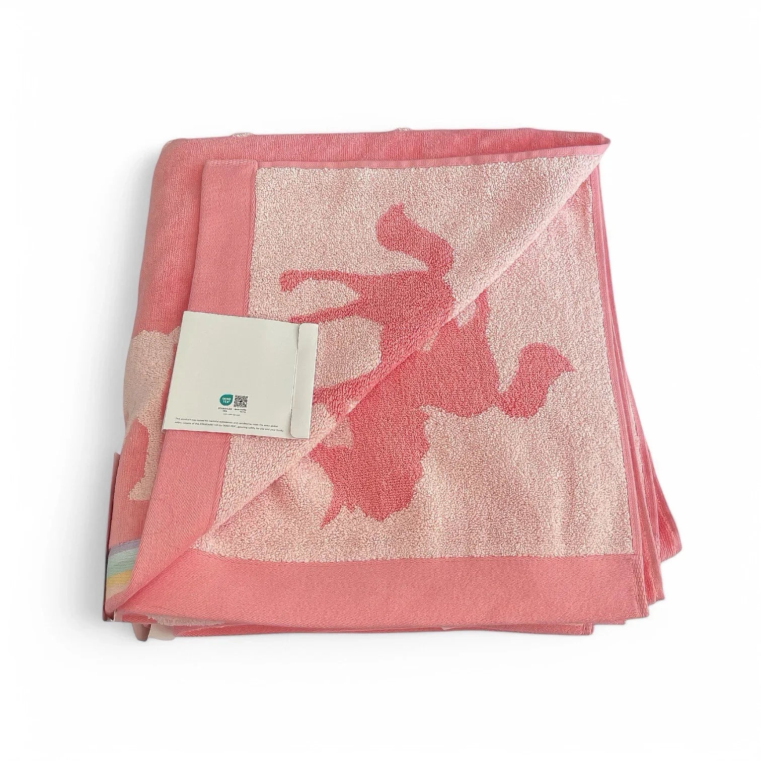 Caro Home 9PC Bath Towel Set UNICORN Coral Pink 100% Cotton Super Soft NEW - Trendiez U ♥ 