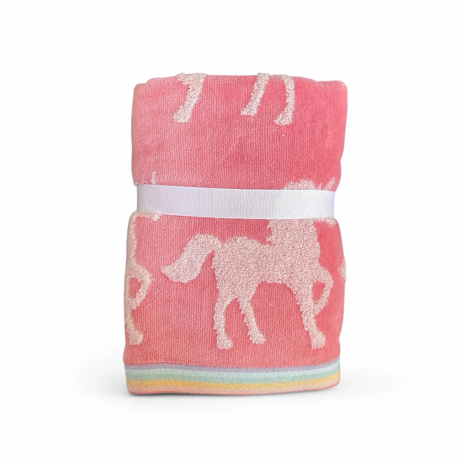 Caro Home 9PC Bath Towel Set UNICORN Coral Pink 100% Cotton Super Soft NEW - Trendiez U ♥ 