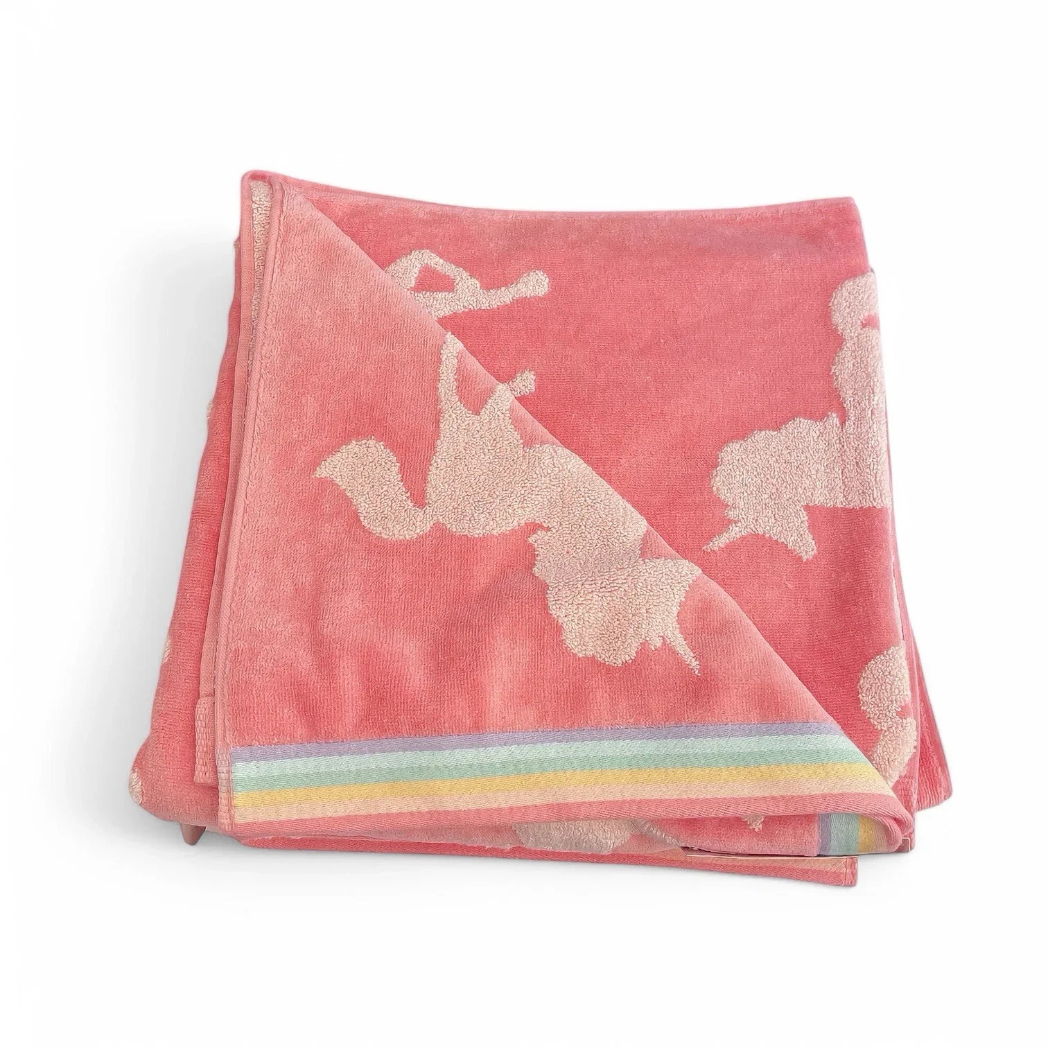 Caro Home 9PC Bath Towel Set UNICORN Coral Pink 100% Cotton Super Soft NEW - Trendiez U ♥ 