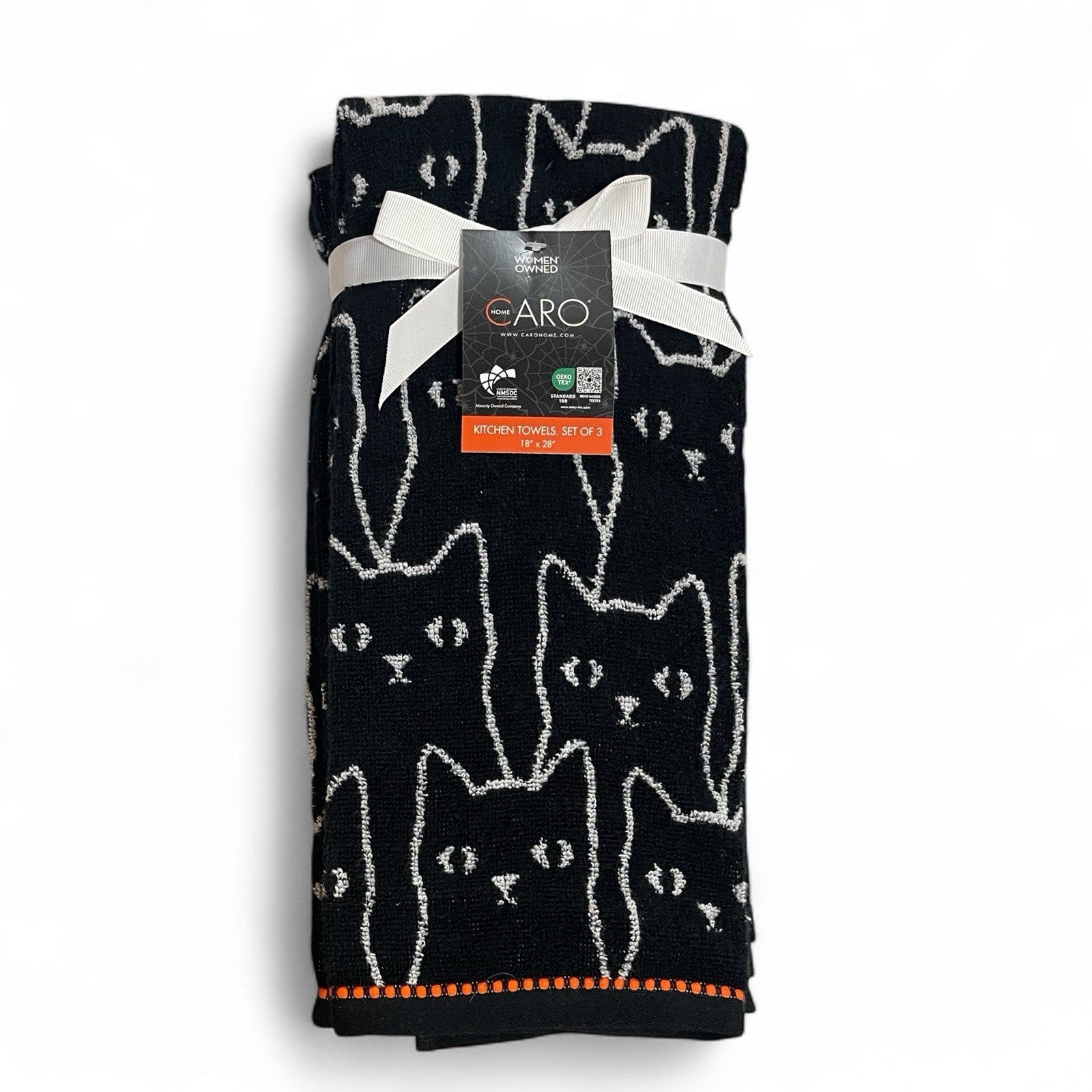 Caro Home Halloween Cat Kitchen Towel Set 2-Piece - Trendiez U ♥ 