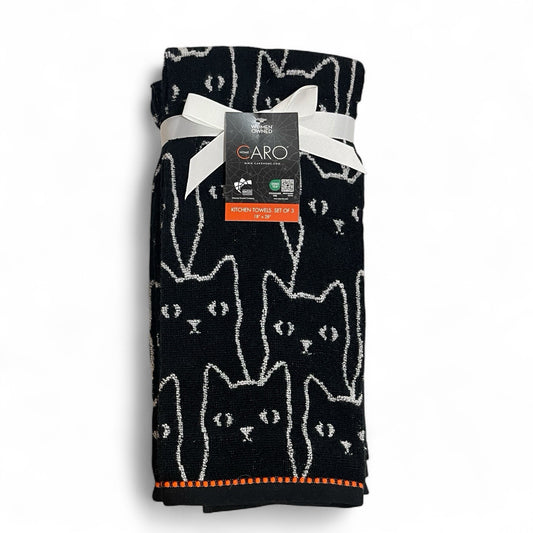 Caro Home Halloween Cat Kitchen Towel Set 2-Piece - Trendiez U ♥ 