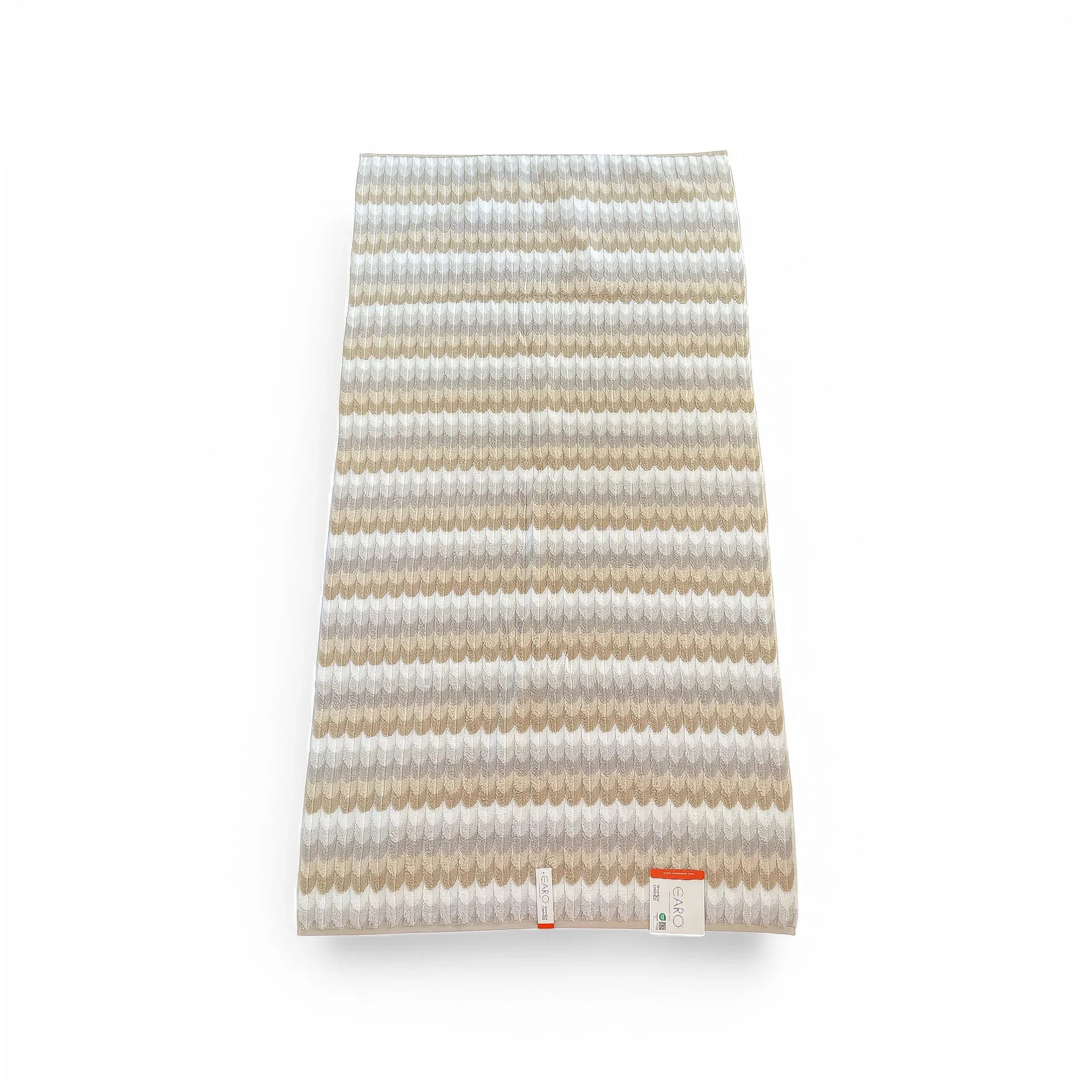 Caro Home Tan White Gray Geometric Bath Towel Set - Trendiez U ♥ 