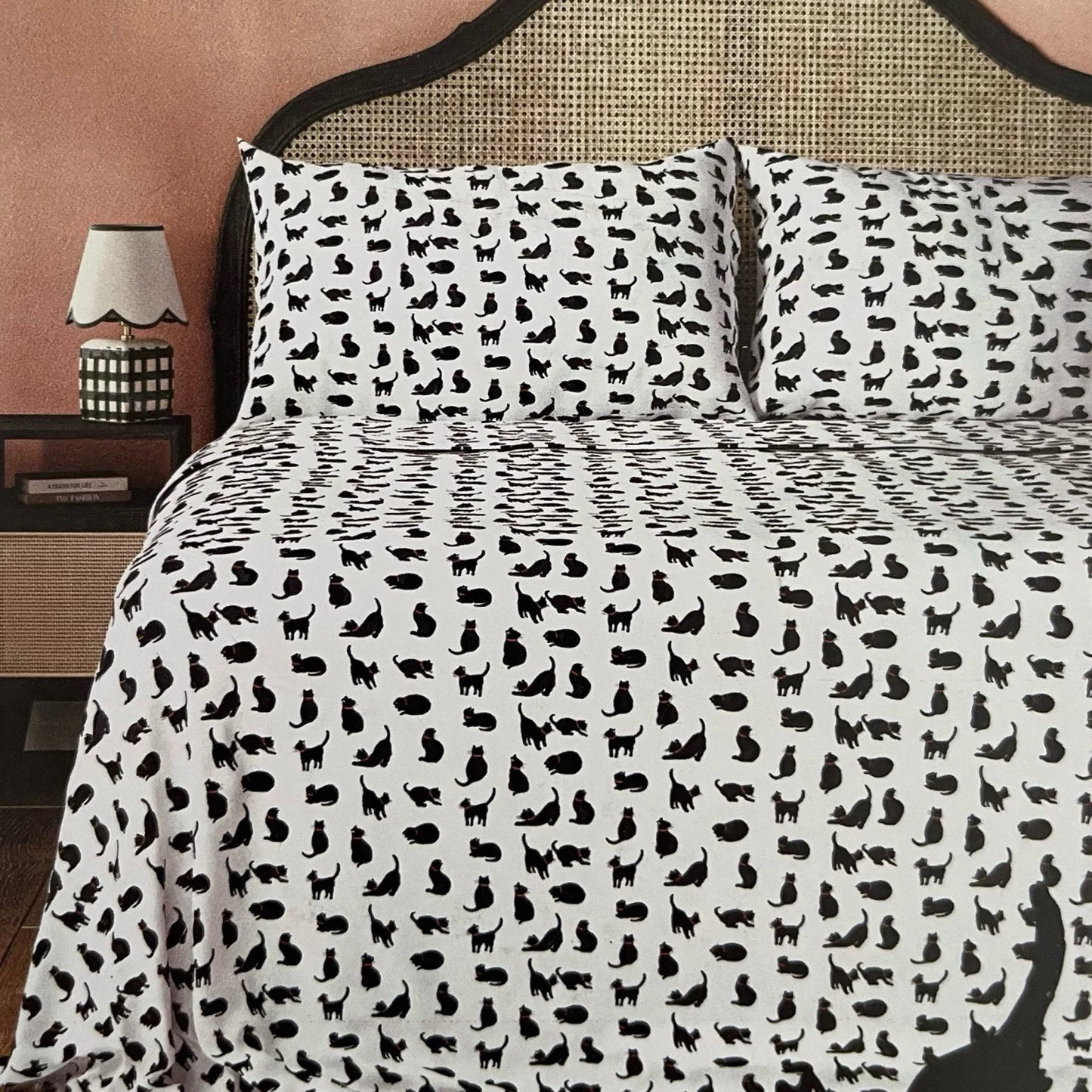Cath Kidston Black Cats Queen Sheet Set 100% Cotton 200TC Halloween - Trendiez U ♥ 