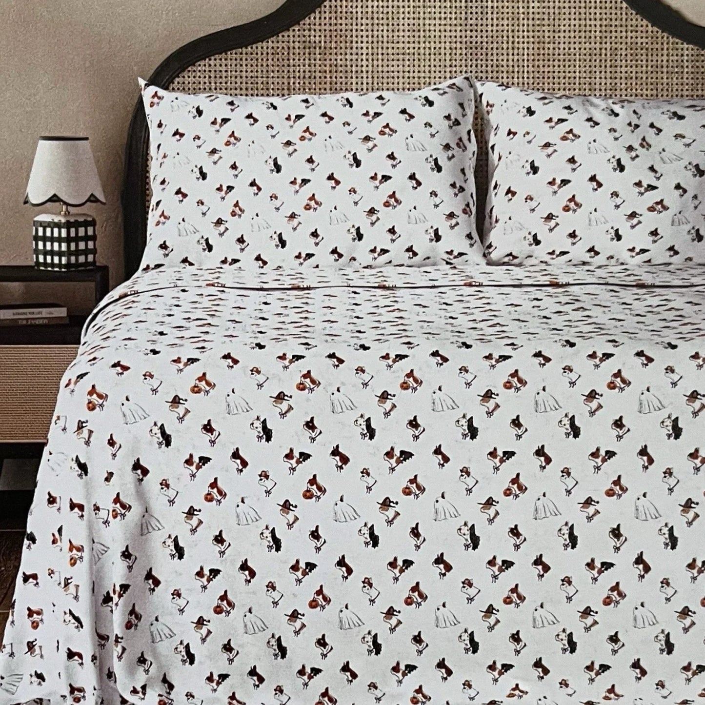 Cath Kidston Spooky Dogs Queen Sheet Set 100% Cotton 200TC Halloween - Trendiez U ♥ 