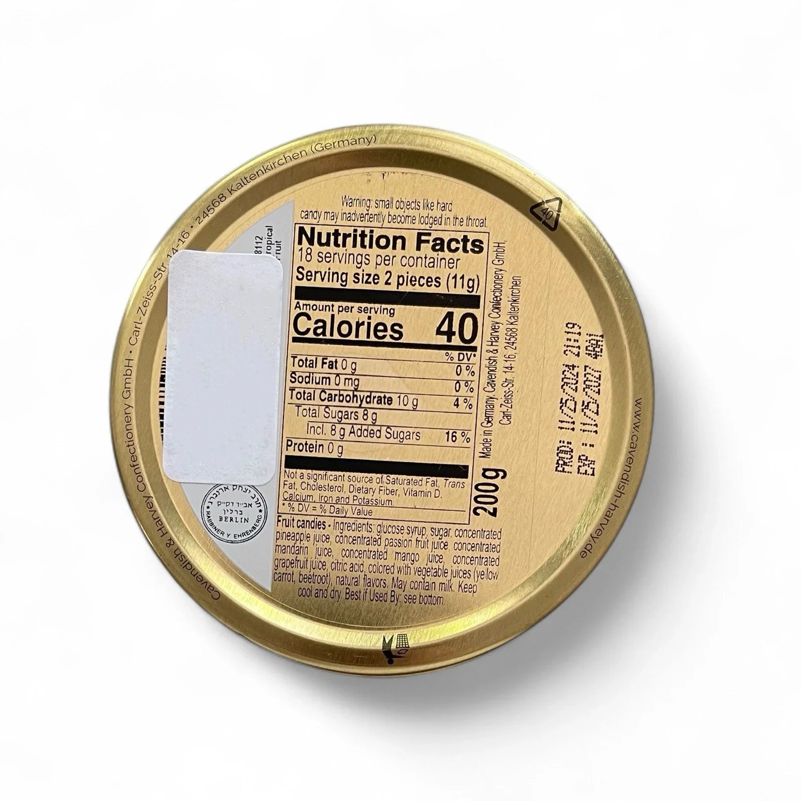 Cavendish & Harvey Mixed Fruit Premium Drops Candy 7 oz 200g Tin Brand Set of 2 - Trendiez U ♥ 