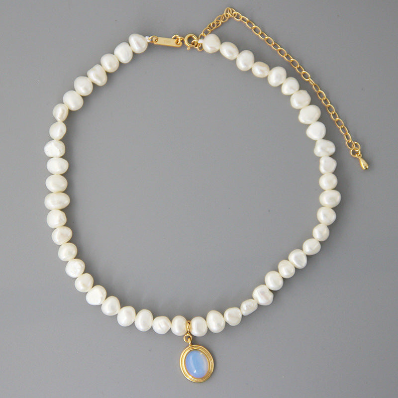 Celestial Opaline Pearl Necklace