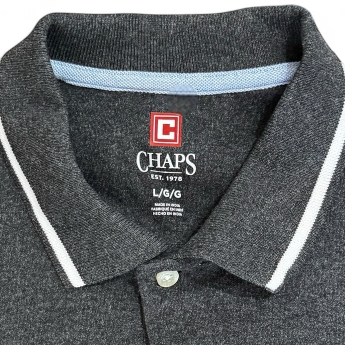 Chaps Men’s Polo Shirt – Charcoal/Dark Gray, Large - Trendiez U ♥ 