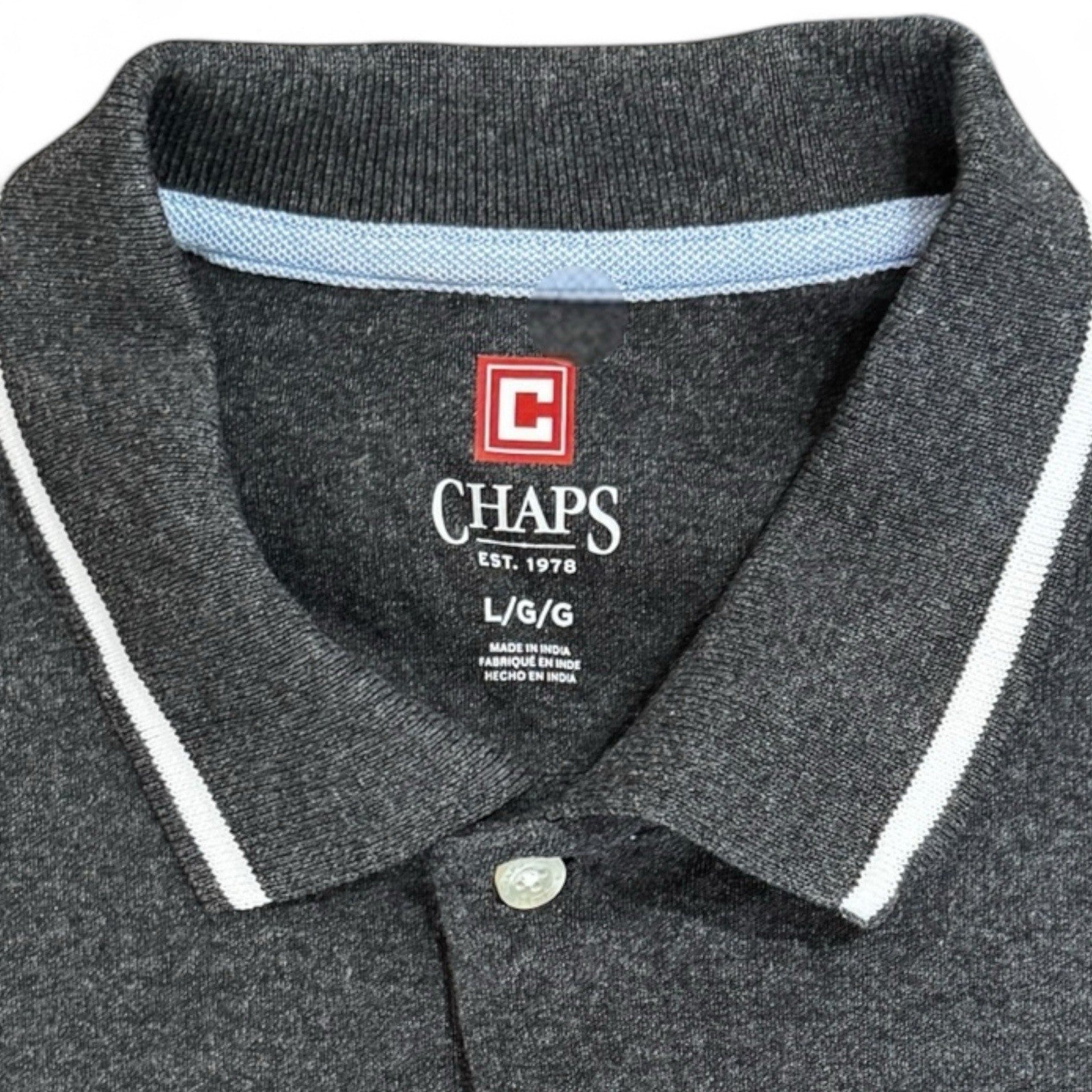 Chaps Men’s Polo Shirt – Charcoal/Dark Gray, Large - Trendiez U ♥ 
