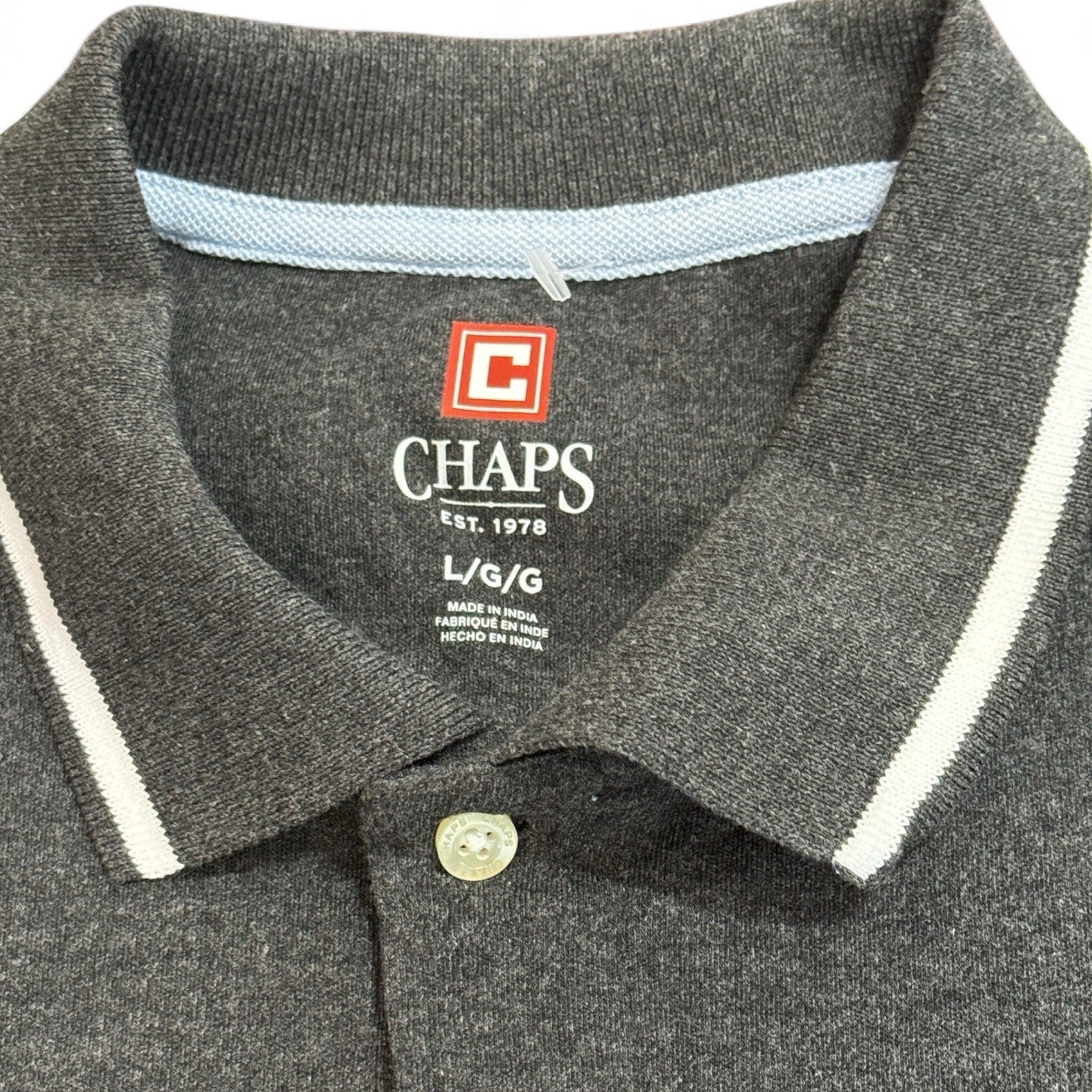 Chaps Men’s Polo Shirt – Charcoal/Dark Gray, Large - Trendiez U ♥ 
