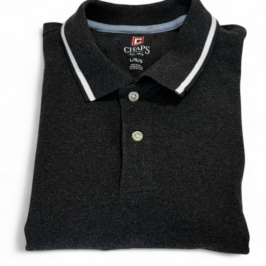 Chaps Men’s Polo Shirt – Charcoal/Dark Gray, Large - Trendiez U ♥ 
