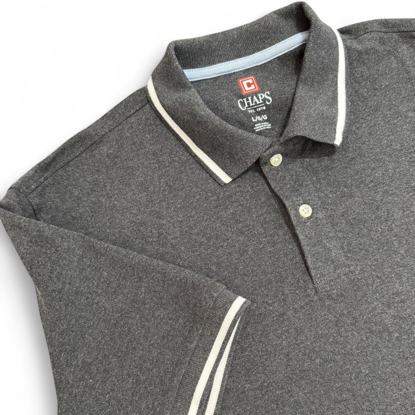 Chaps Men’s Polo Shirt – Charcoal/Dark Gray, Large - Trendiez U ♥ 