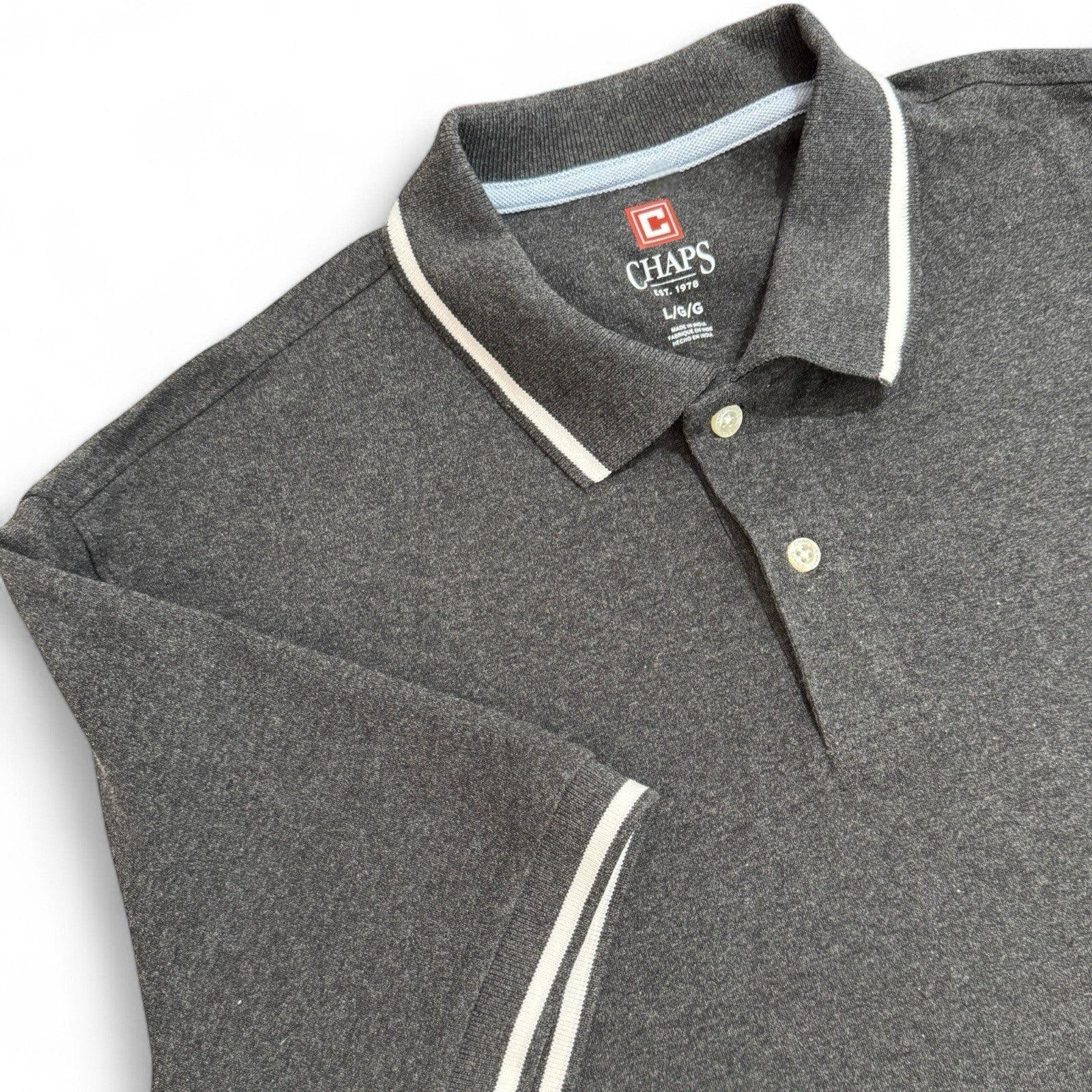 Chaps Men’s Polo Shirt – Charcoal/Dark Gray, Large - Trendiez U ♥ 