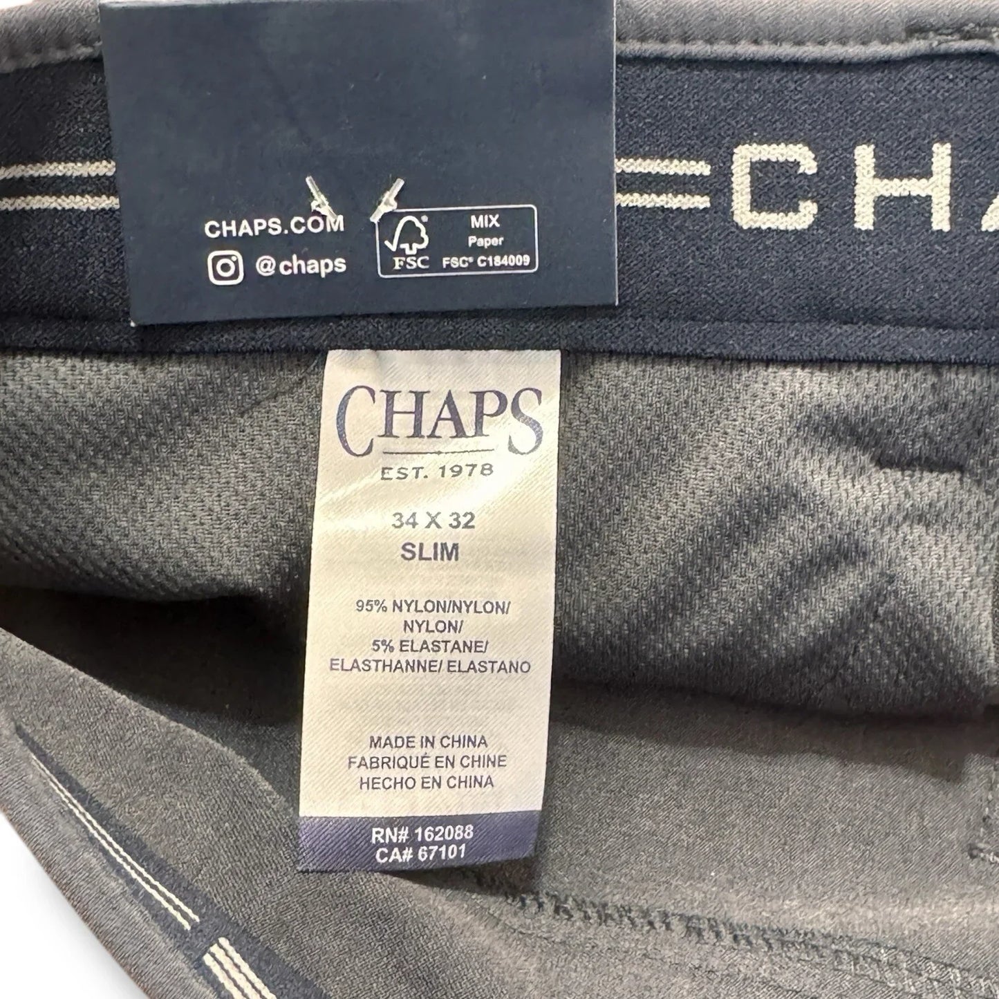 Chaps Ralph Lauren Dress Pants Performance Series Suit Separate 34/32 Charcoal - Trendiez U ♥ 