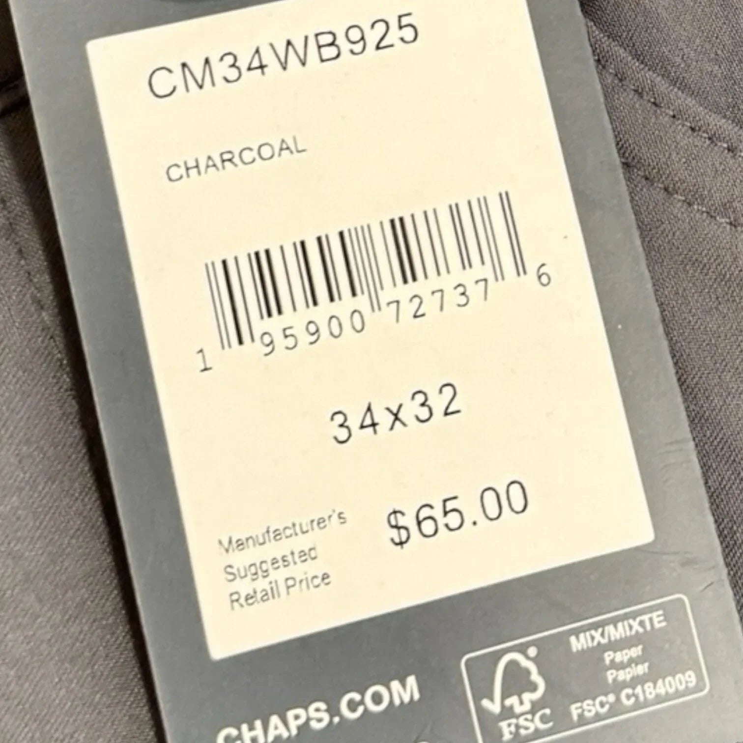Chaps Ralph Lauren Dress Pants Performance Series Suit Separate 34/32 Charcoal - Trendiez U ♥ 