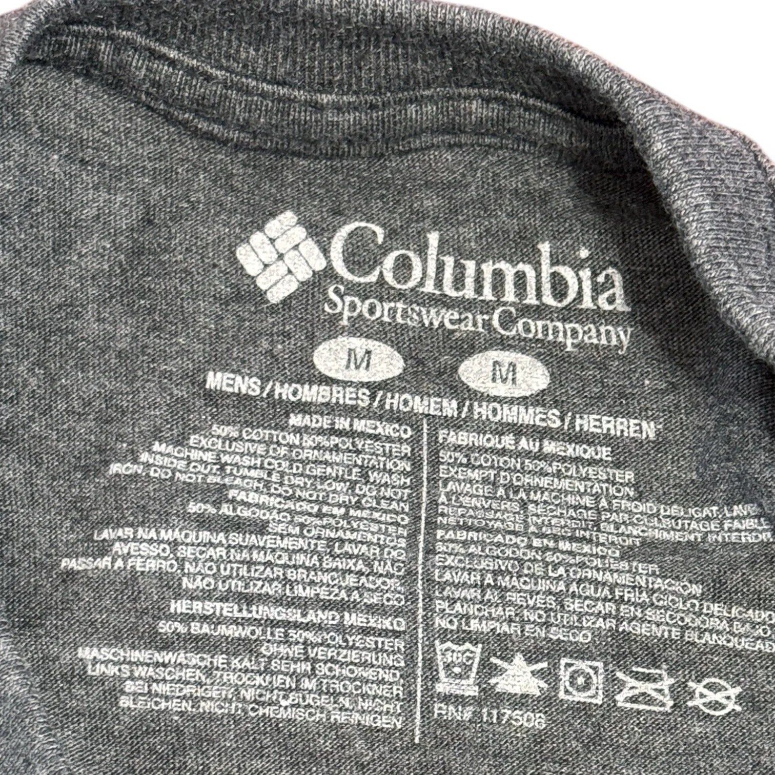 Columbia Men’s Hiking Sports T shirt Medium Graphic Short Sleeve Blue Outdoors - Trendiez U ♥ 