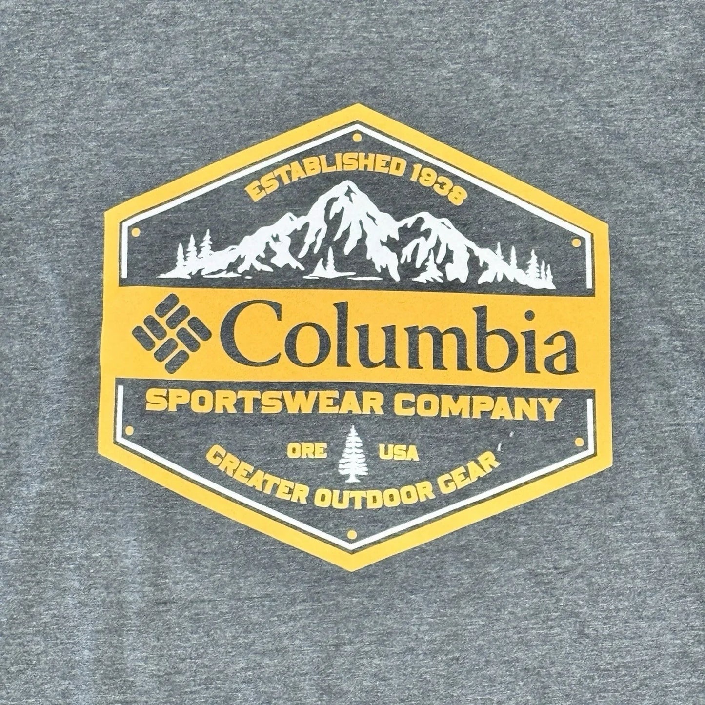 Columbia Men’s Hiking Sports T shirt Medium Graphic Short Sleeve Blue Outdoors - Trendiez U ♥ 