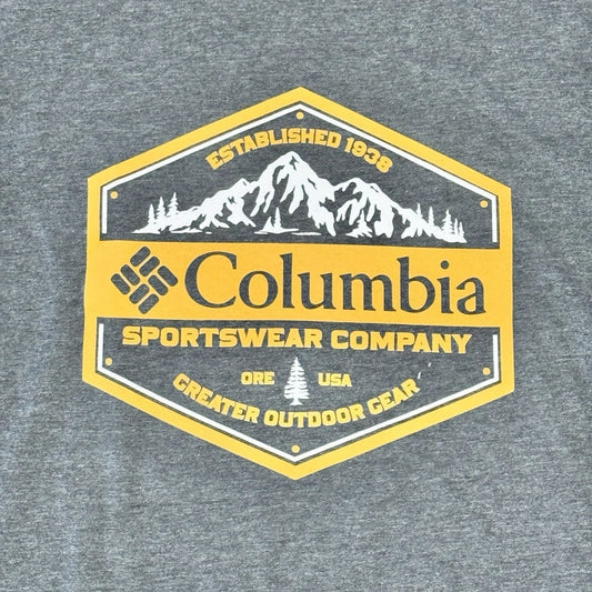 Columbia Men’s Hiking Sports T shirt Medium Graphic Short Sleeve Blue Outdoors - Trendiez U ♥ 
