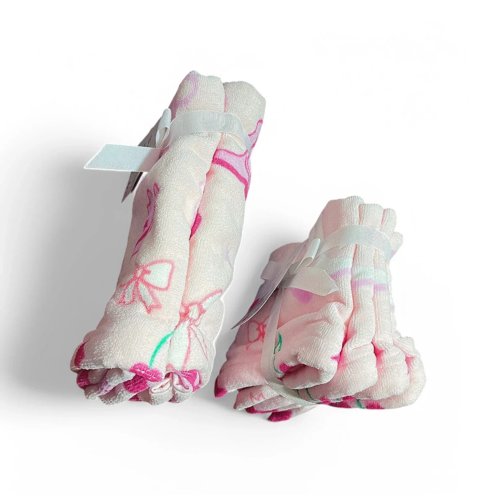 Cowgirl Country Cottage Pink Bows Bath Towel Set of 8 100% Cotton Truly Lou - Trendiez U ♥ 