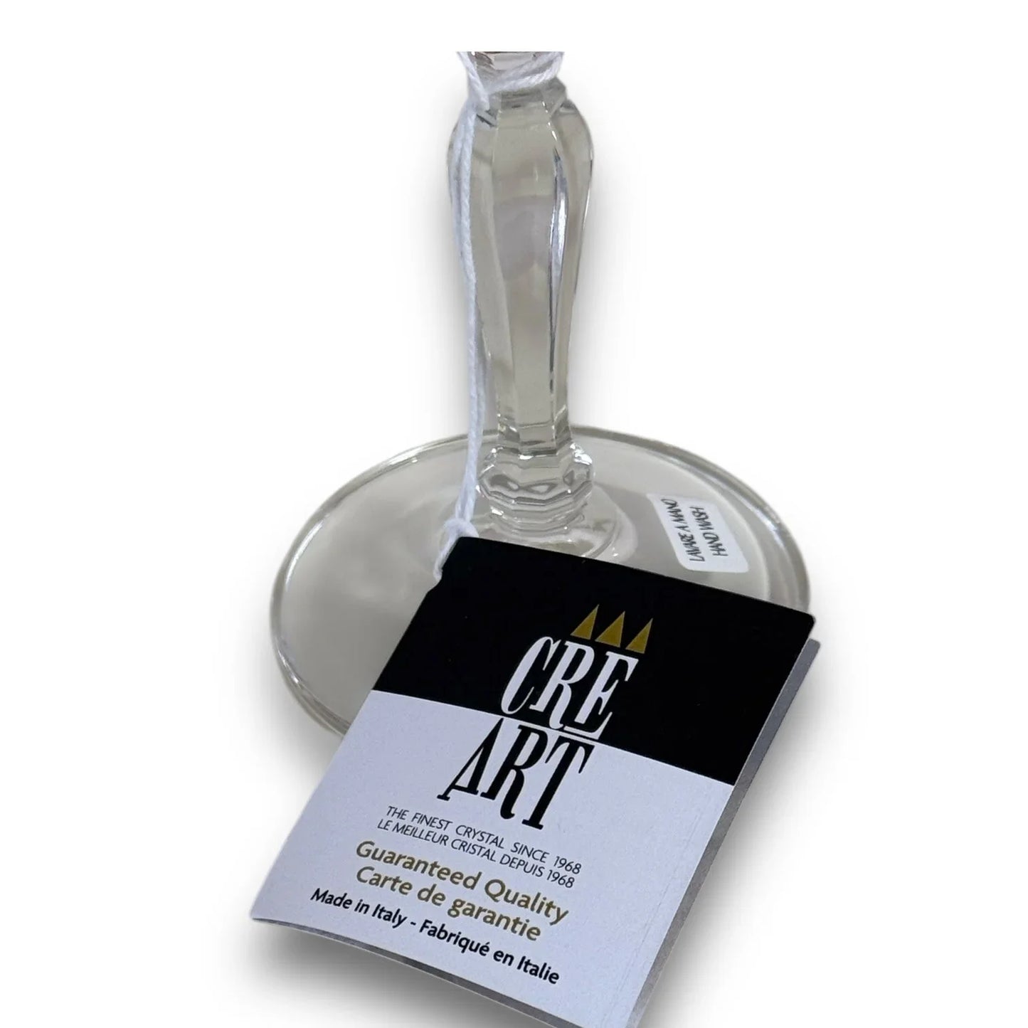 Crê Art 2 RARE NEVER USED CRISTAL CHAMPAGNE/ WINE GLASSES HAND MADE IN ITALY - Trendiez U ♥ 