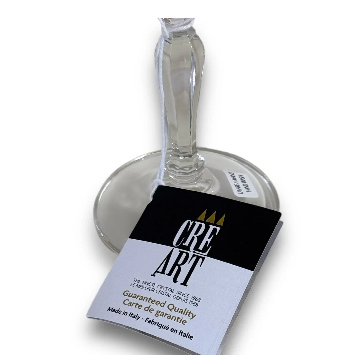 Crê Art 2 RARE NEVER USED CRISTAL CHAMPAGNE/ WINE GLASSES HAND MADE IN ITALY - Trendiez U ♥ 