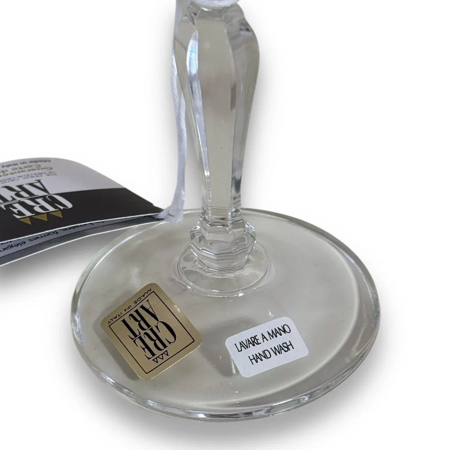 Crê Art 2 RARE NEVER USED CRISTAL CHAMPAGNE/ WINE GLASSES HAND MADE IN ITALY - Trendiez U ♥ 