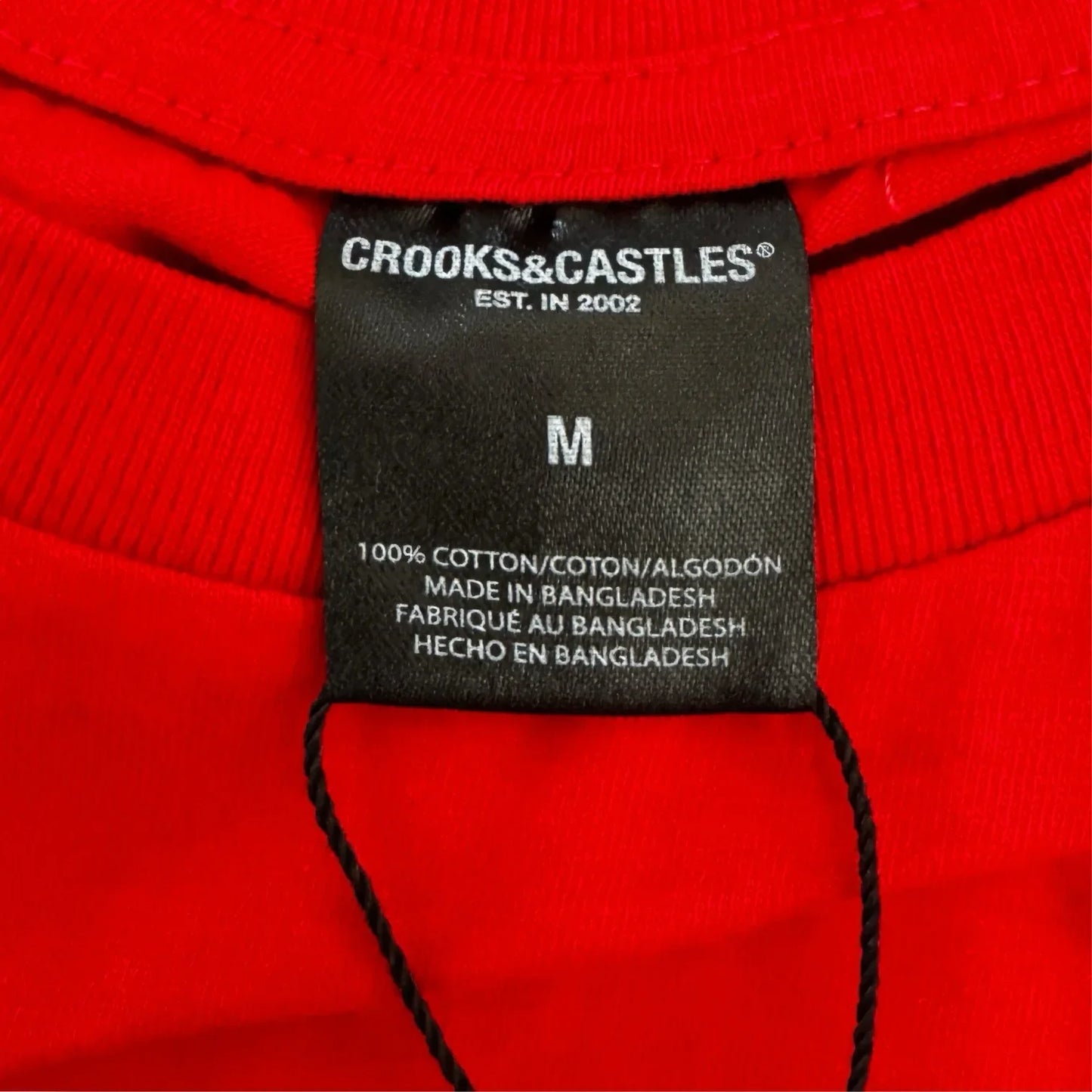 Crooks & Castles Men's Red Graphic Tee Size Medium Streetwear T-Shirt - Trendiez U ♥ 