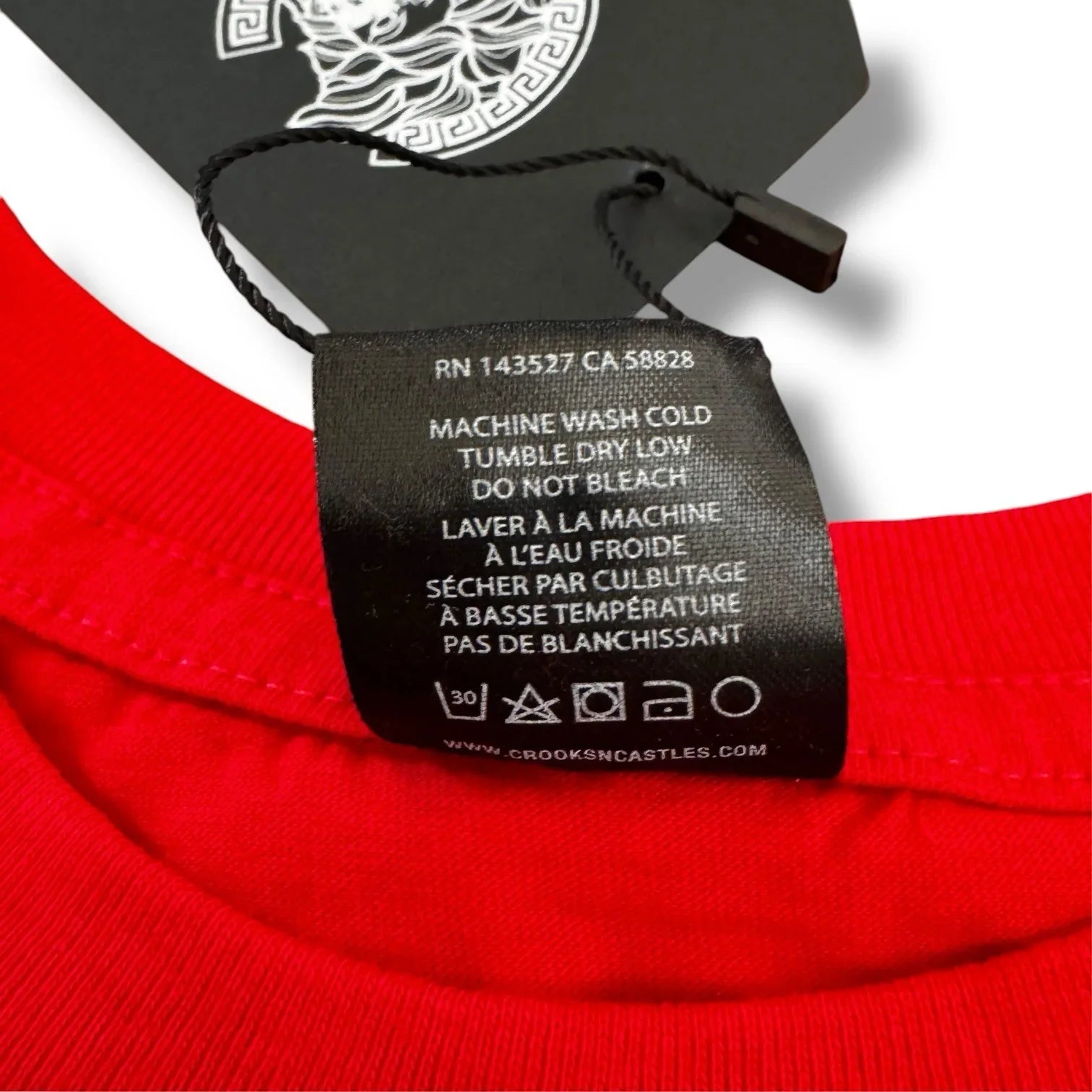 Crooks & Castles Men's Red Graphic Tee Size Medium Streetwear T-Shirt - Trendiez U ♥ 