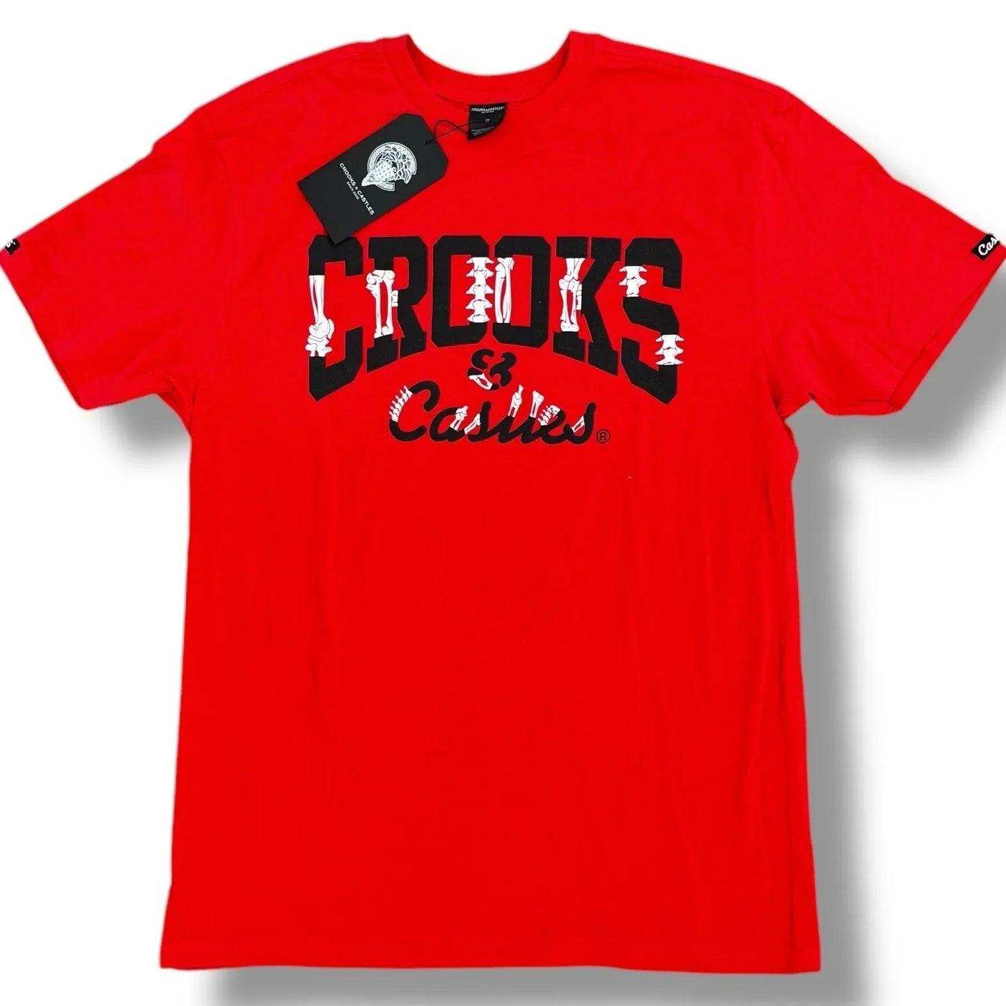 Crooks & Castles Men's Red Graphic Tee Size Medium Streetwear T-Shirt - Trendiez U ♥ 