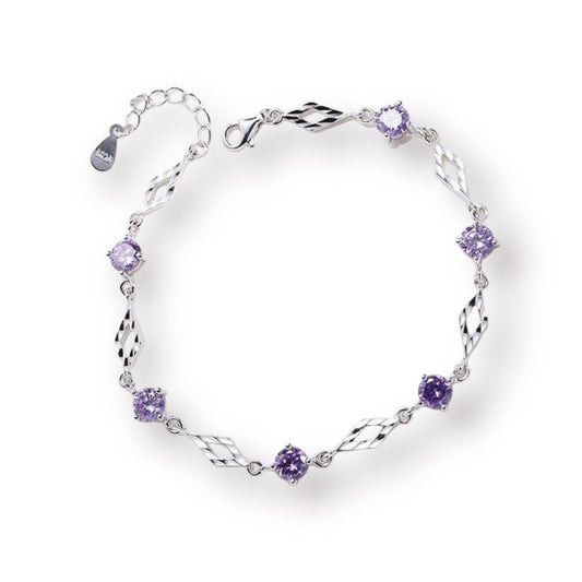 Crystal Twist Sterling Silver Bracelet - Trendiez U ♥ 