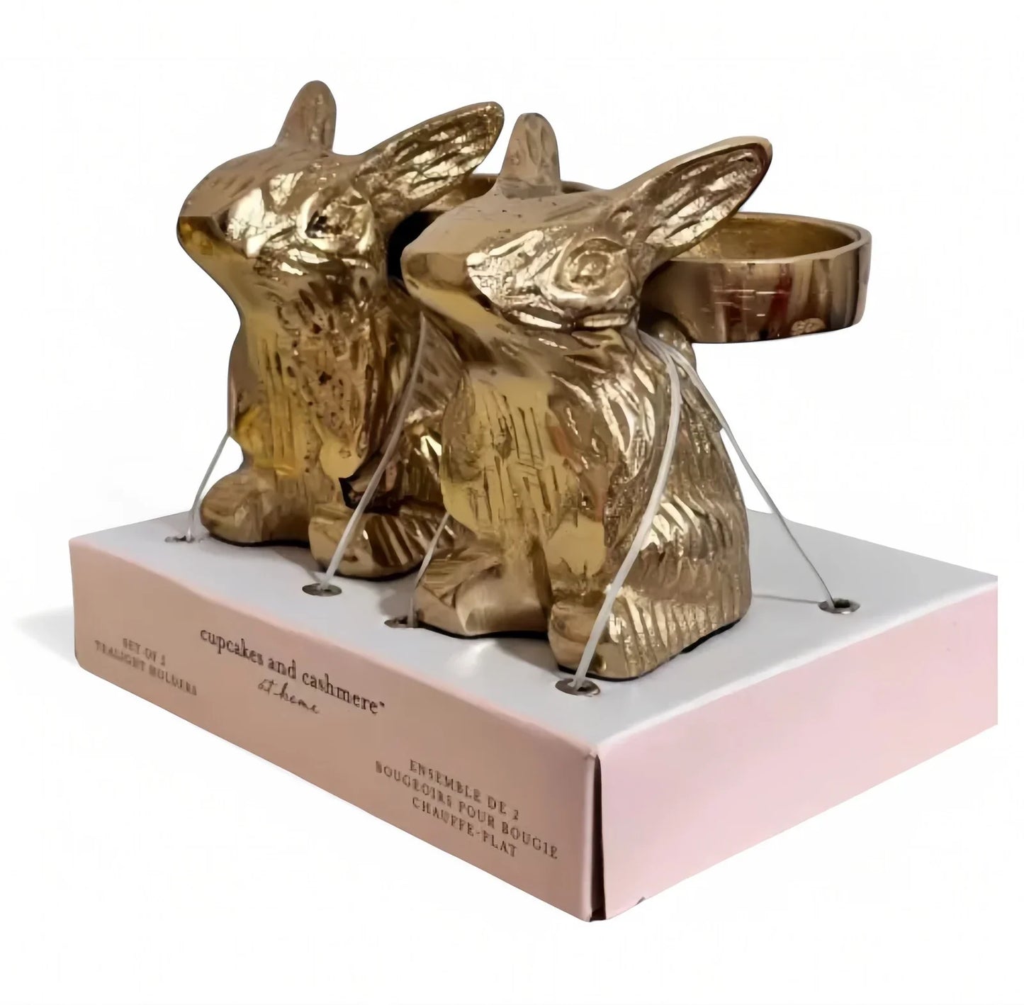 Cupcakes and Cashmere Gold Rabbit Bunny Candle Holder Spring Easter Viral Decor - Trendiez U ♥ 