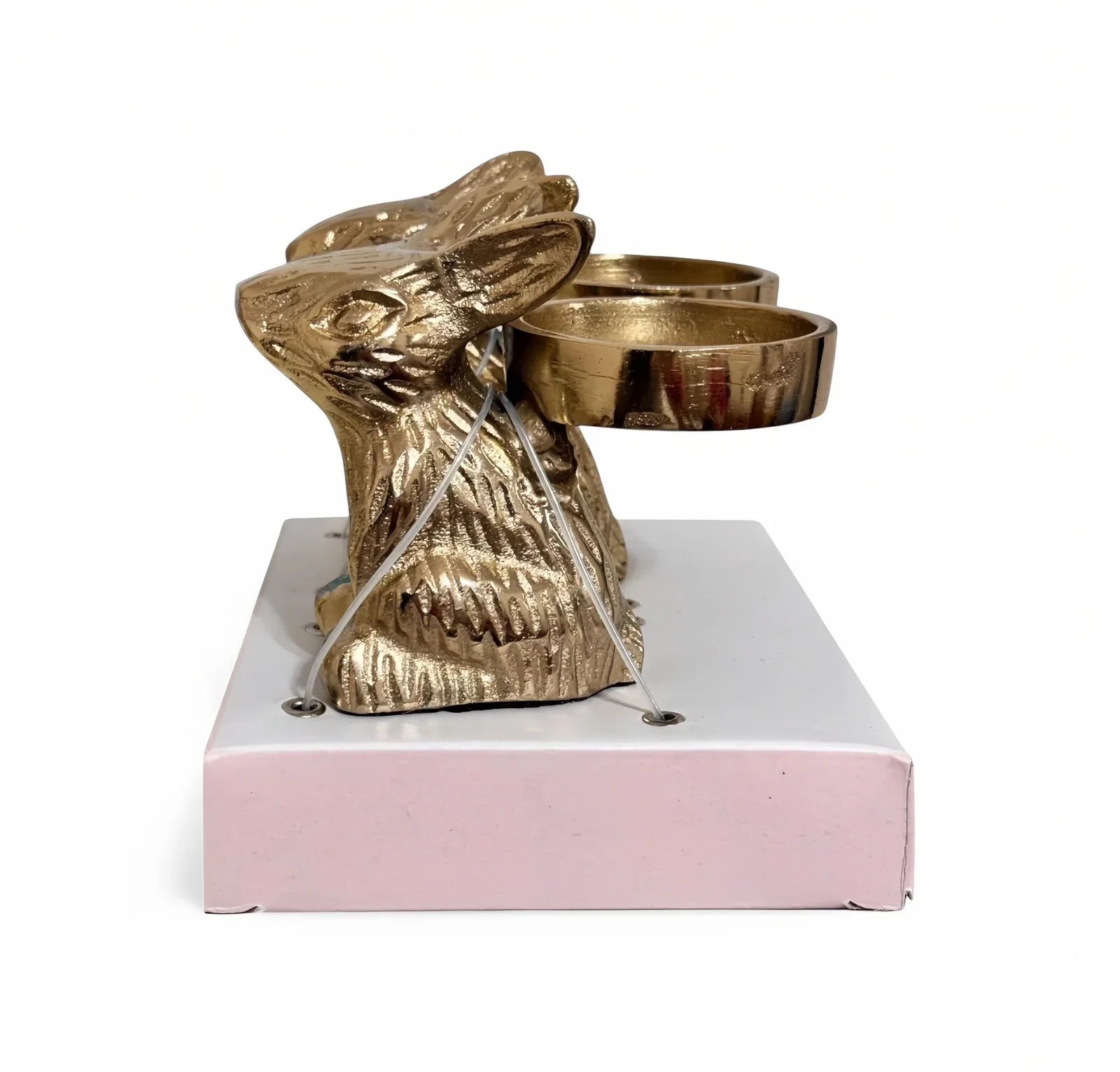 Cupcakes and Cashmere Gold Rabbit Bunny Candle Holder Spring Easter Viral Decor - Trendiez U ♥ 
