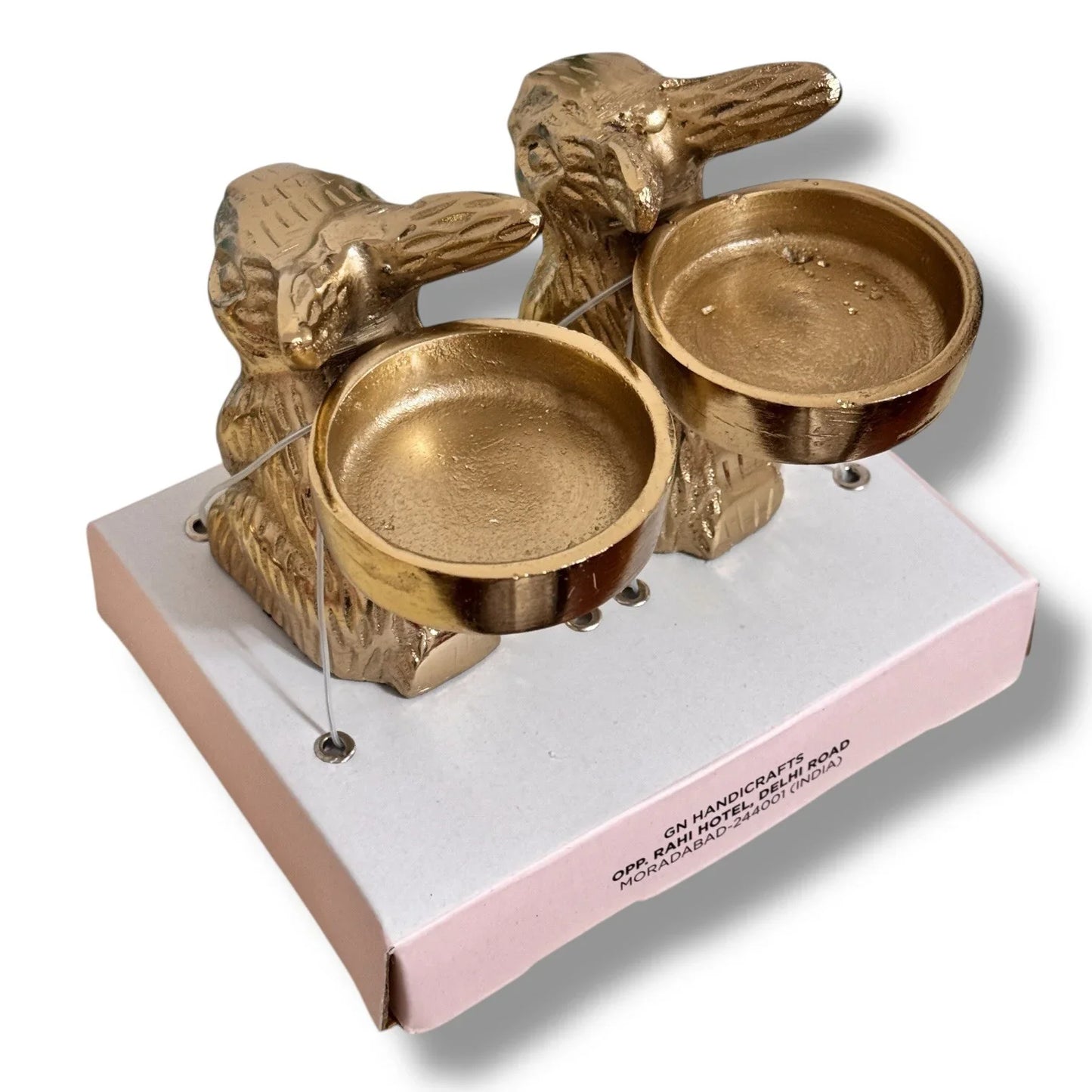 Cupcakes and Cashmere Gold Rabbit Bunny Candle Holder Spring Easter Viral Decor - Trendiez U ♥ 